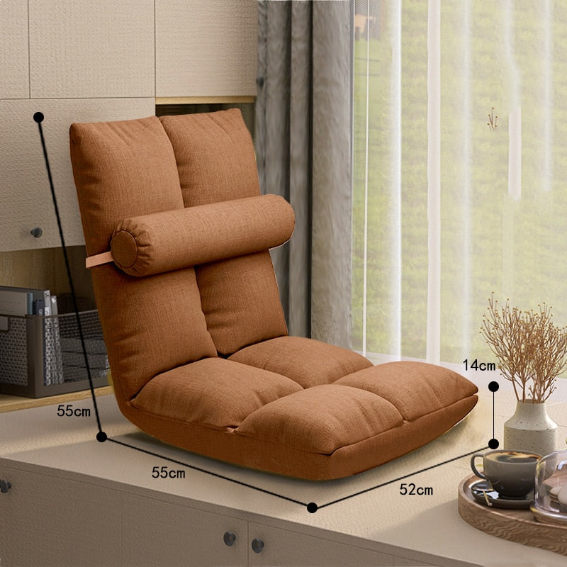Comfortable Tatami Foldable Recliner Sofa Chair - Adjustable Backrest for Living Room, Bedroom & Outdoor Relaxation | Perfect for Lounging, Napping & Reading