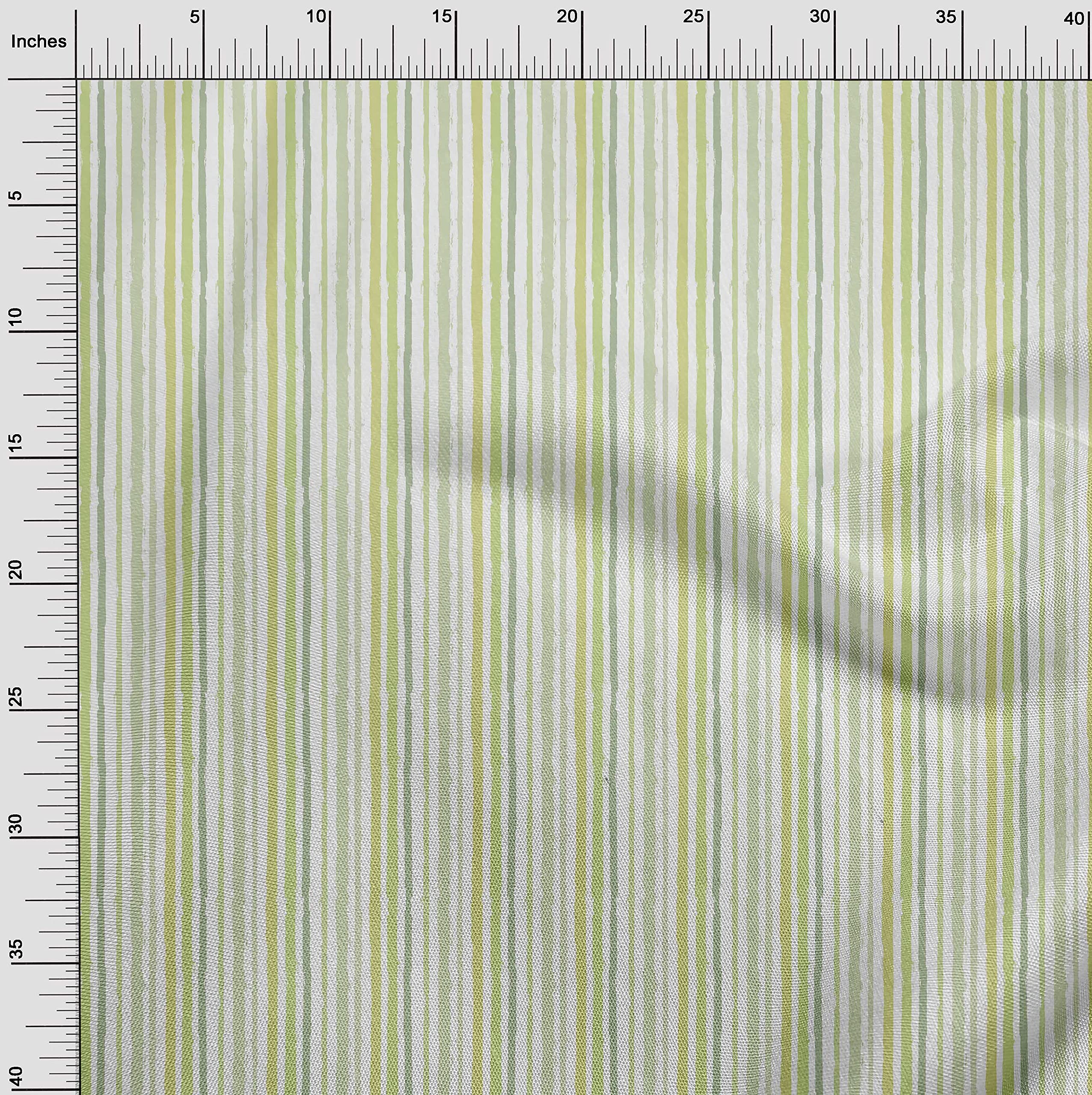 oneOone Cotton Flex Light Green Printed Fabric by The Yard - 40 Inch Wide Soft Abstract Cotton Material for DIY Clothing, Quilting & Home Decor Sewing Projects