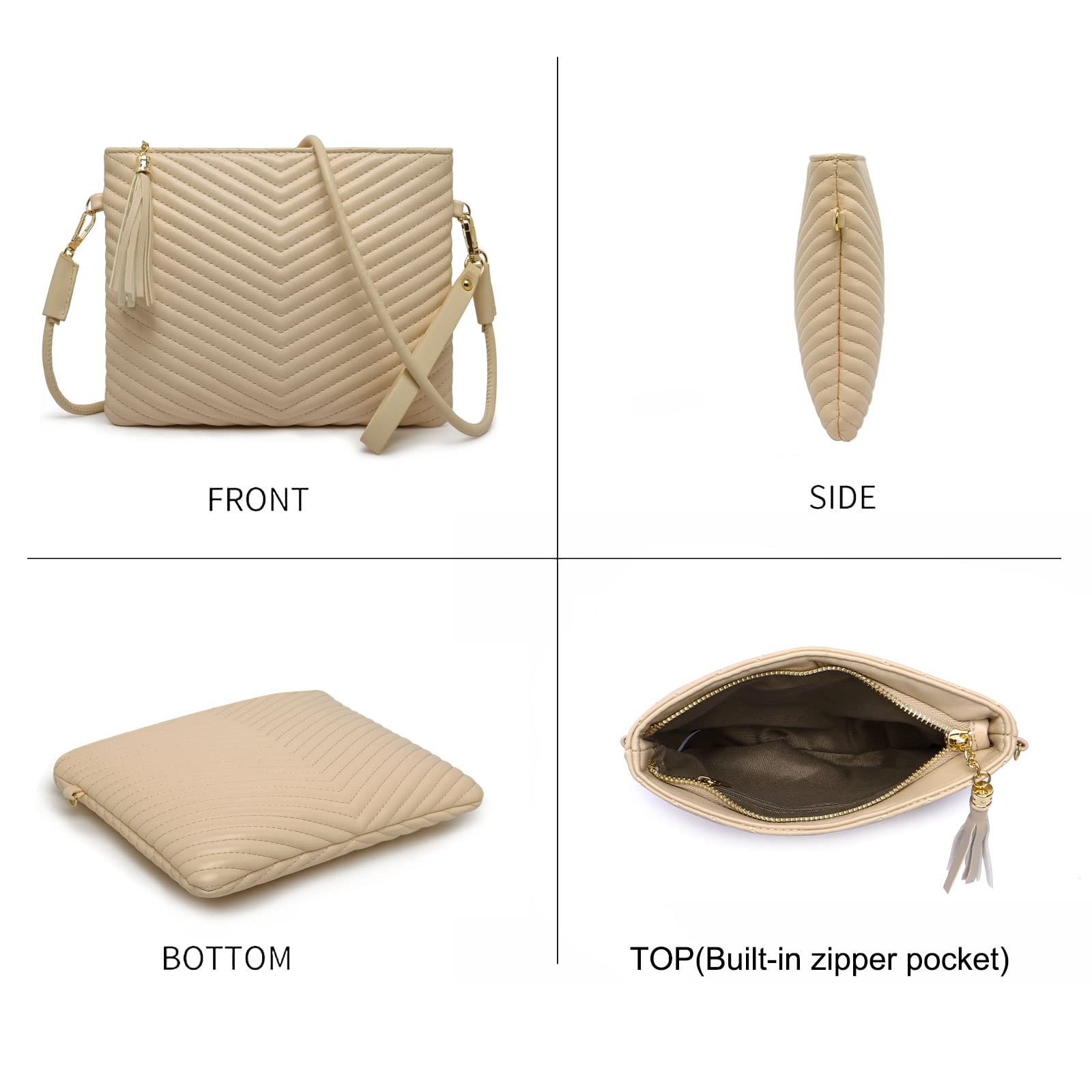 LYPULY Vegan Leather Crossbody Bag for Women - Stylish Shoulder Purse for Daily Use