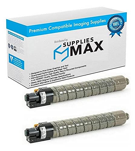 High-Yield Black Toner Cartridge 2-Pack - Compatible with Lanier MP-C4502, MP-C4502A, MP-C5502, MP-C5502A (484-1751_2PK, 31,000 Page Yield) - Perfect for Office Printing & High-Volume Document Production