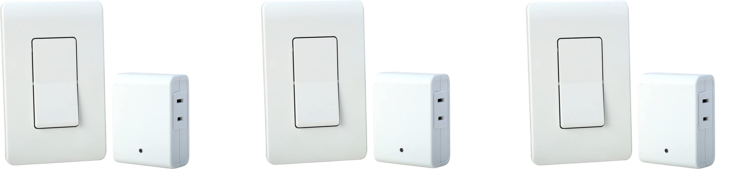 Remote Control Light Switch for Indoor Use - Woods Brand with Wall Switch & 1 Polarized Outlet | Perfect for Bedroom, Living Room & Home Automation