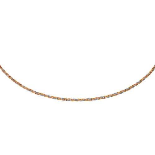 14K Tri-Tone Gold Plated Braided Multi-Strand Mirror Spring Necklace - 17 Inch, Elegant Layered Jewelry for Women, Perfect for Parties, Weddings & Everyday Wear