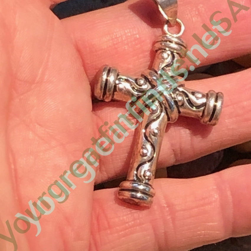 925 Sterling Silver Holy Cross Pendant Necklace for Women & Men - Religious Jewelry Gift for Baptism, First Communion & Everyday Wear