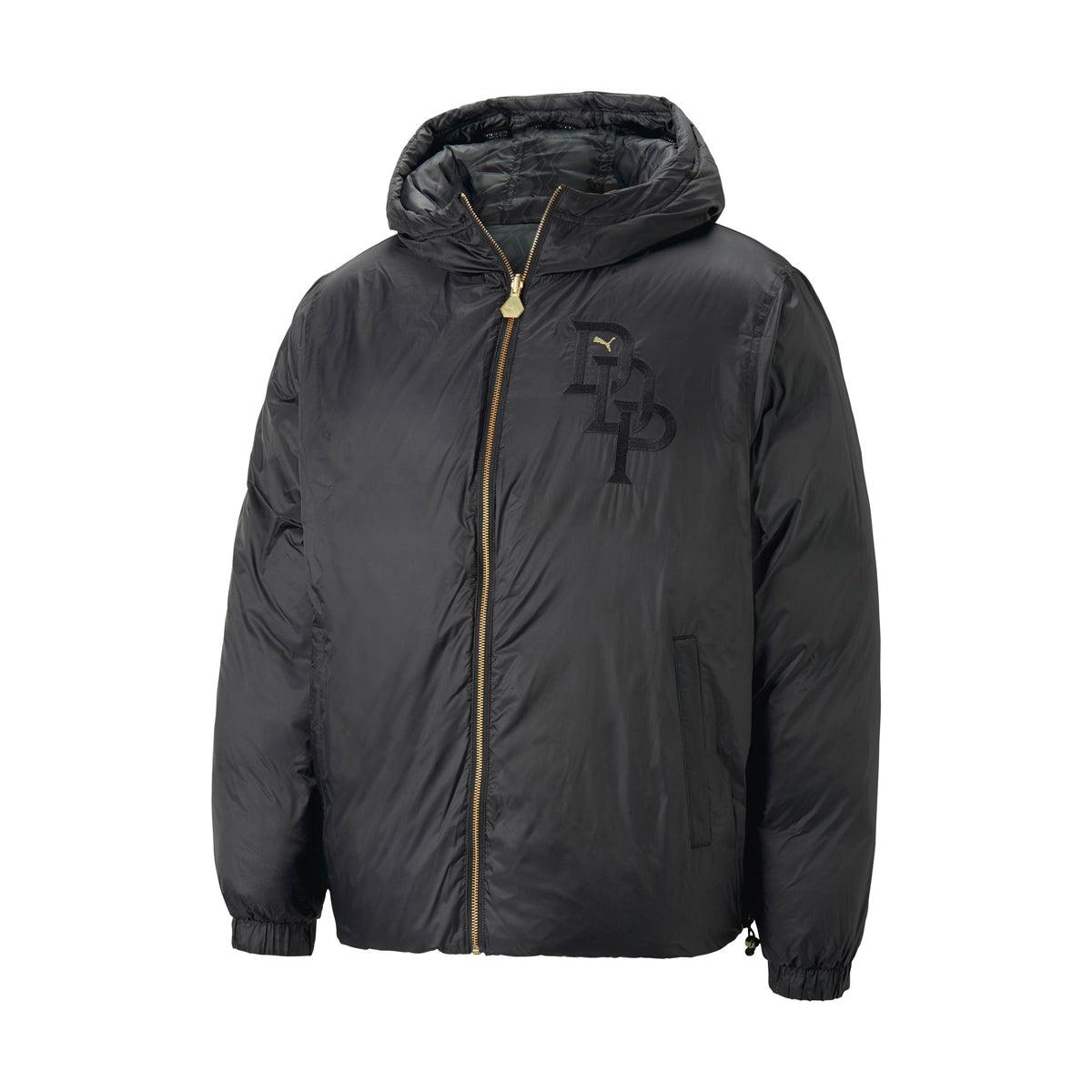 Dapper Dan Reversible Puffer Jacket for Men - Puma Black | Lightweight Warm Winter Coat | Streetwear Fashion & Outdoor Activities
