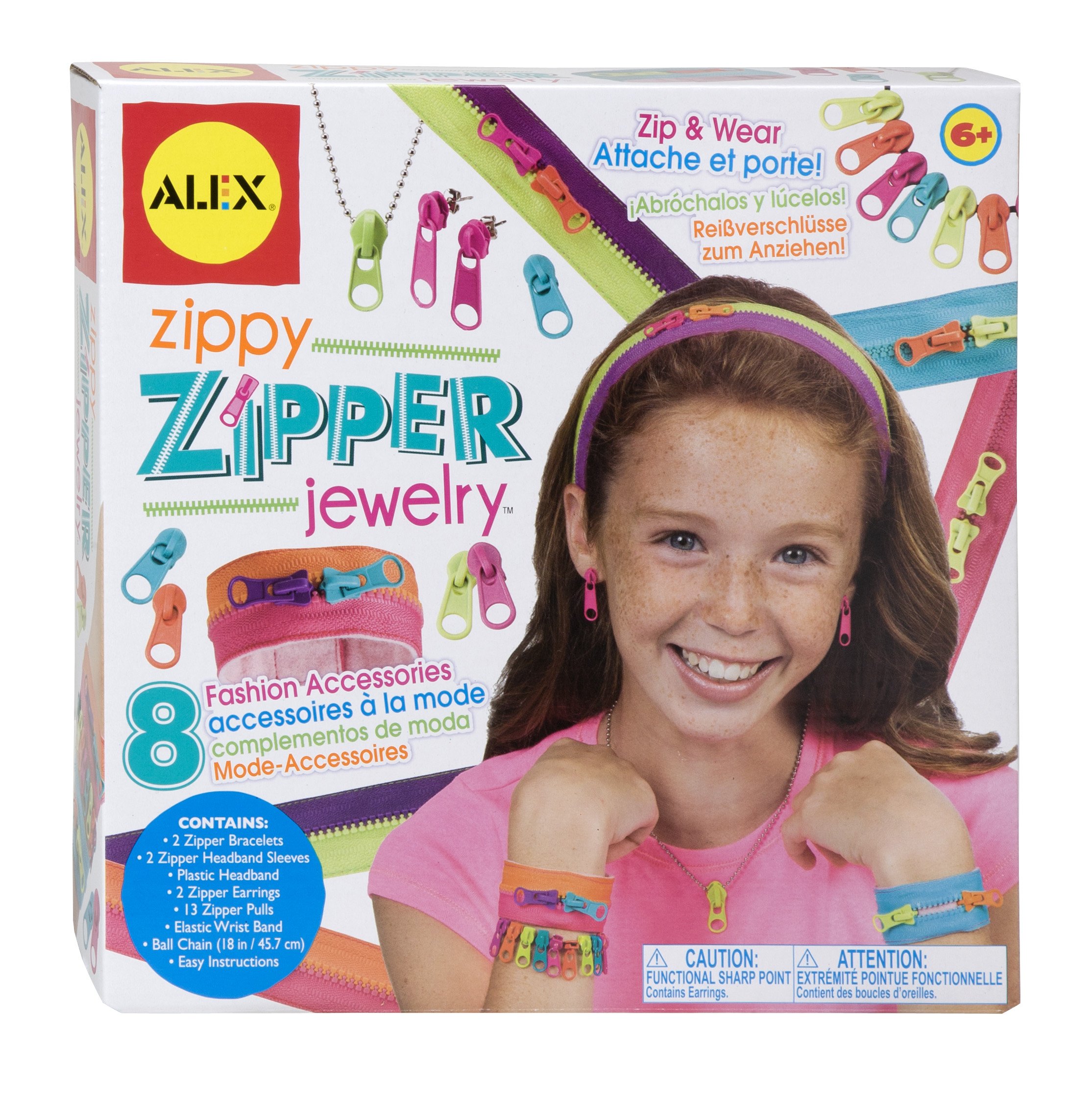 ALEX Toys DIY Wearable Zippy Zipper Jewelry Kit for Kids - Fun Craft Activity for Parties, Gifts & Creative Play