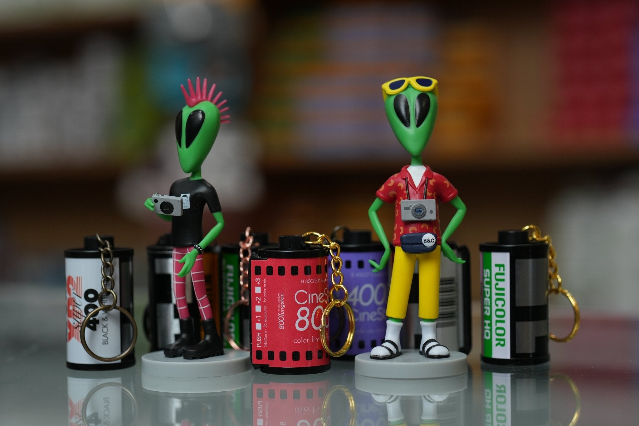 Unique Mystery Film Keychains - Vintage Movie Themed Collectible Keyrings for Film Lovers - Perfect for Gifts, Fan Merch, and Everyday Carry