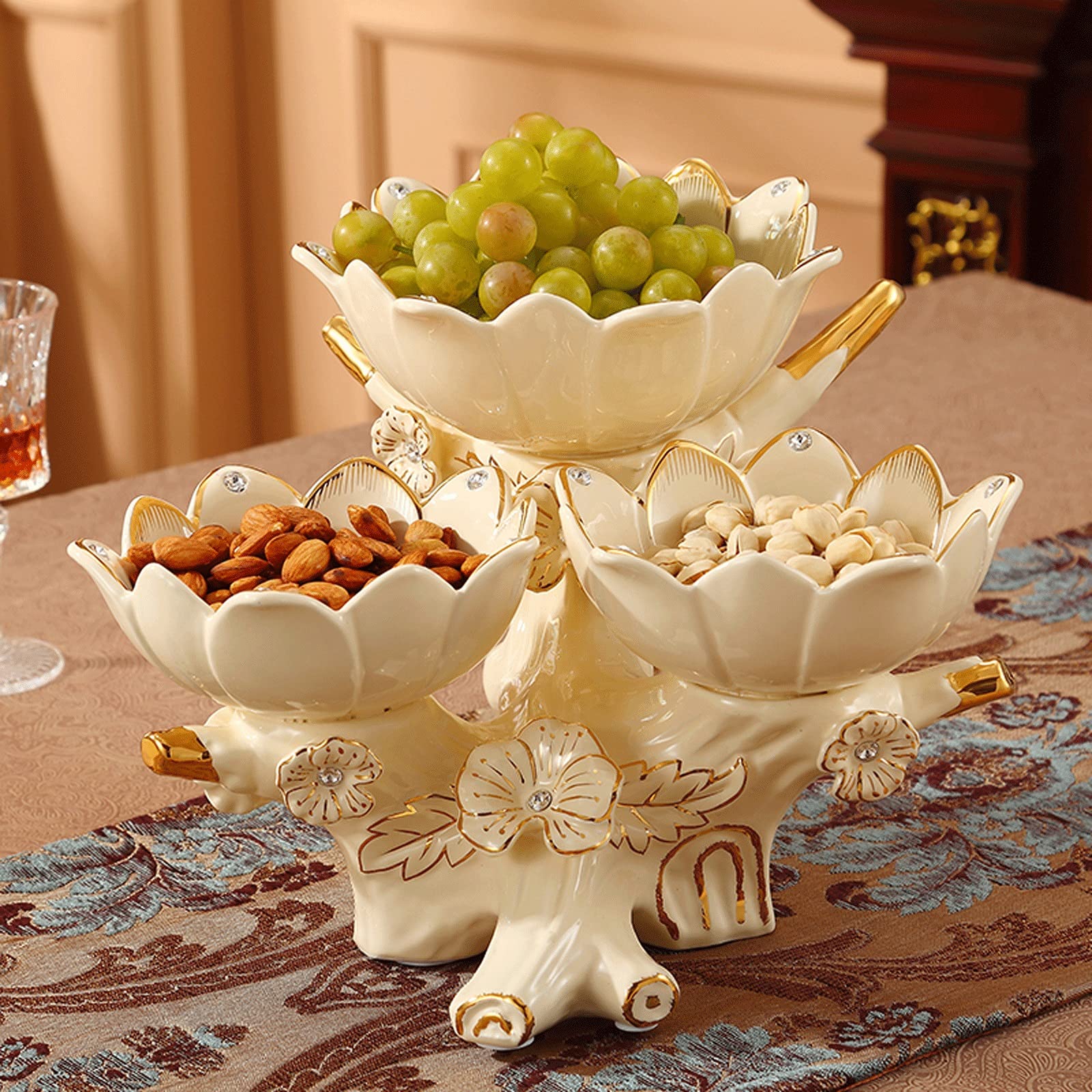 Creative Modern Fruit Bowl Basket - Stylish Living Room Candy Dish & Storage Container for Fruits, Snacks, and Decor | Perfect for Kitchen Counter, Dining Table, and Party Serving
