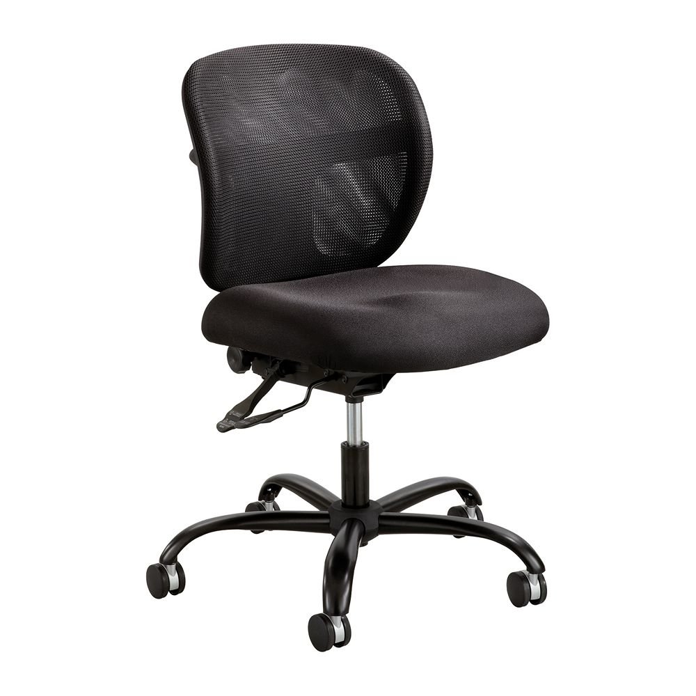 Ergonomic Big and Tall Armless Mesh Back Office Chair - Breathable High Back Computer Desk Chair for Home & Office Workspace, Gaming, and Long Hours Sitting