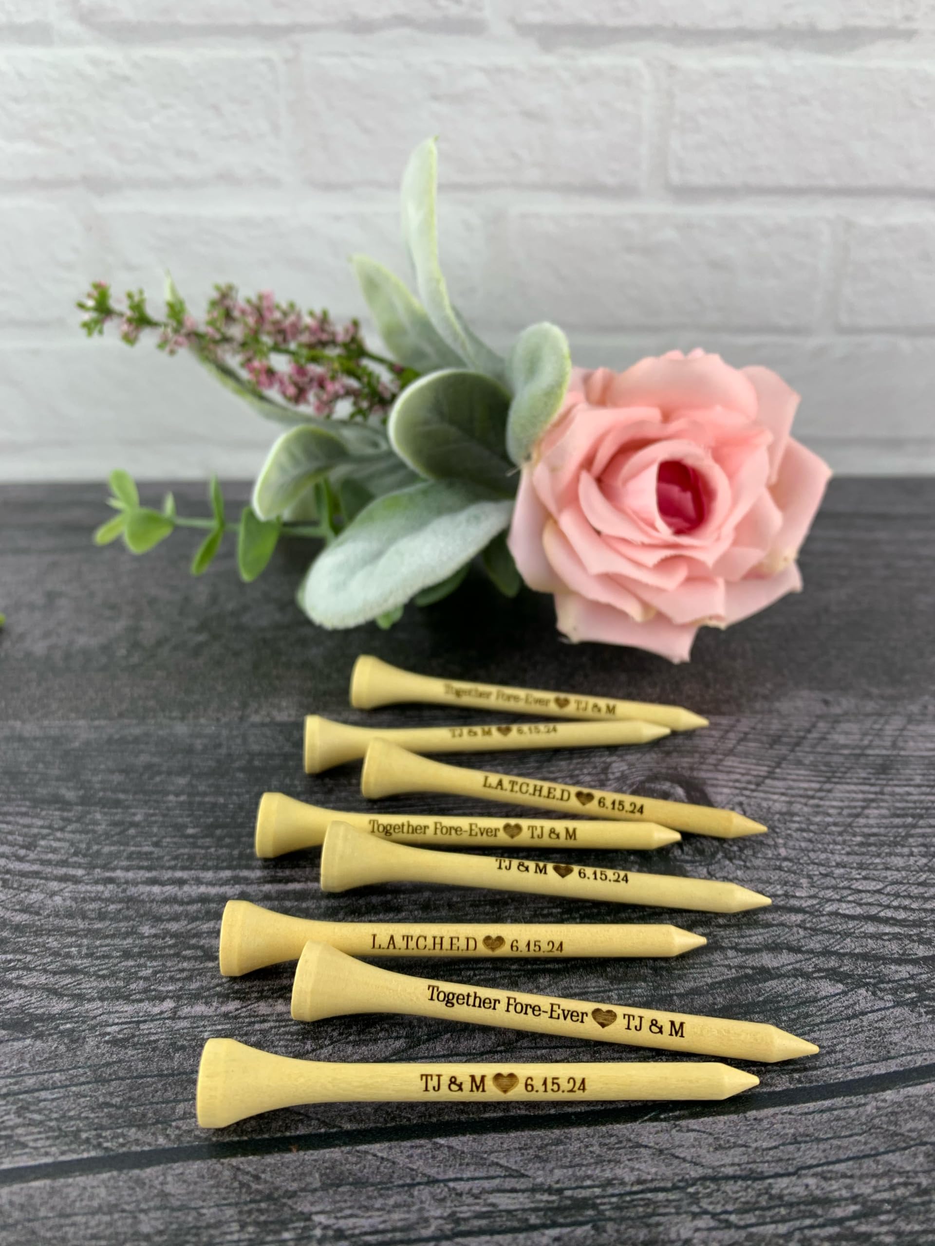 Custom Personalized Golf Tees - Unique Golf Gifts for Men, Dad & Golfers - Perfect for Birthdays, Father's Day & Tournaments - Durable Wooden Golf Tees for Driving Range & Course Play