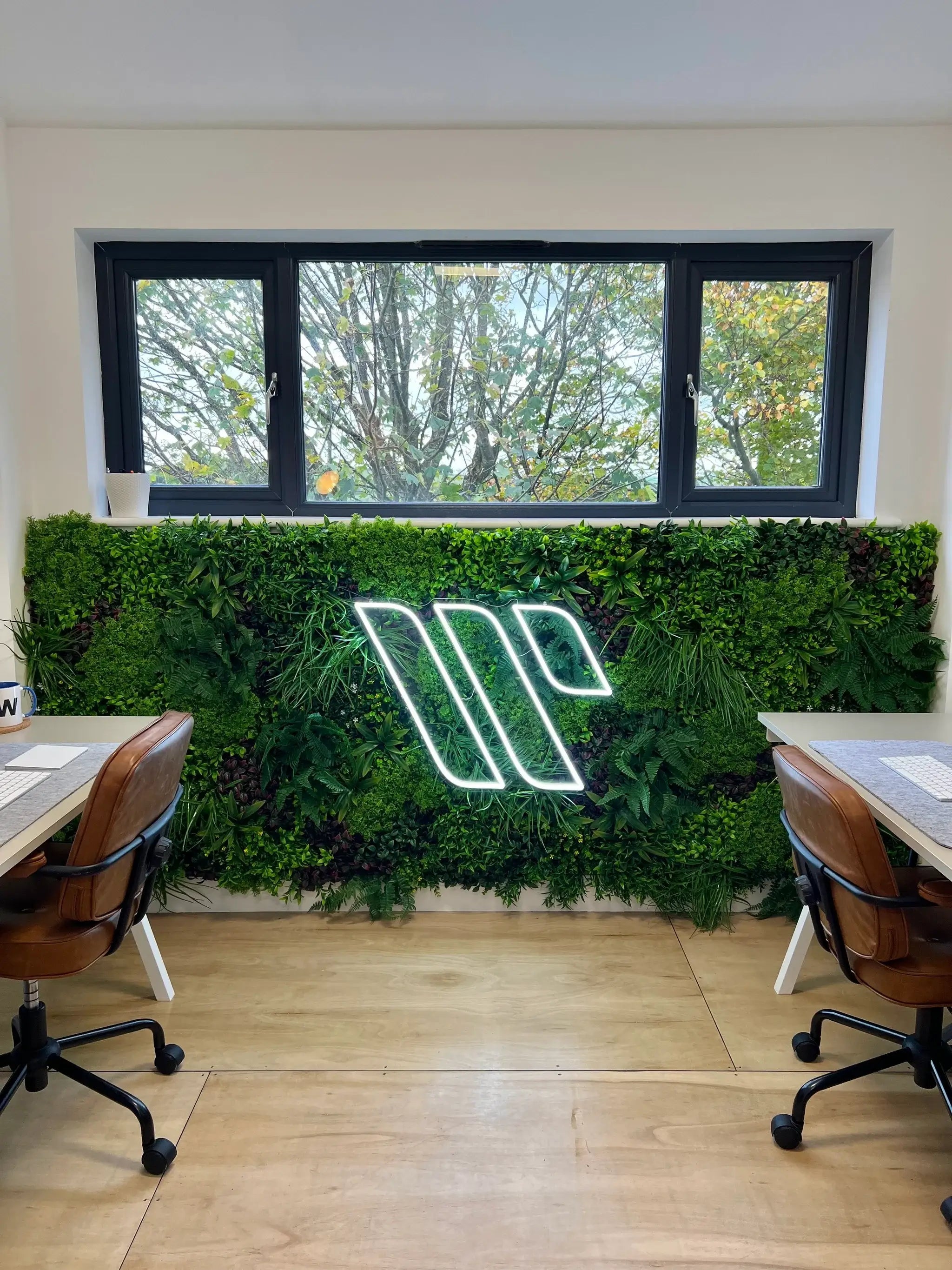 Premium Artificial Vertical Garden Wall Panel - 100cm x 100cm UV Resistant Fern Green Wall Decor for Indoor/Outdoor - Perfect for Home, Office, Balcony & Patio Landscaping