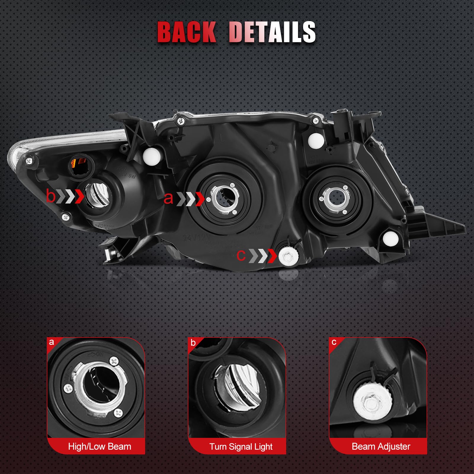 CCiyu Headlight Assembly for Ford Expedition 2003-2006 - Black Housing with Clear Reflector & Lens - Replacement Headlights for Improved Night Visibility - Perfect for Off-Roading, Night Driving & Vehicle Restoration