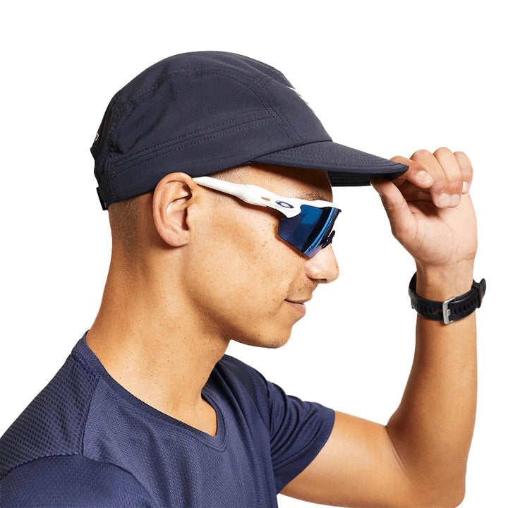 Pressio Race Cap Navy/Silver - Lightweight Performance Hat for Running, Cycling & Outdoor Sports - UV Protection & Moisture-Wicking Design