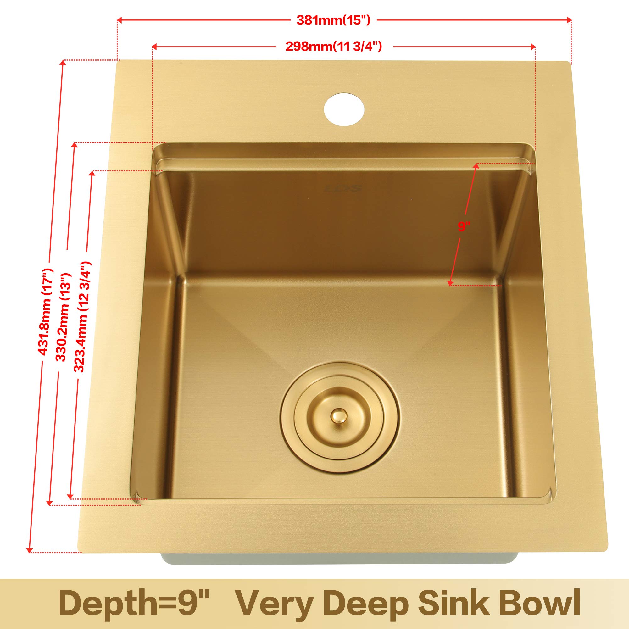 Premium Stainless Steel Kitchen Sink Garbage Disposal Flange & Stopper - 15
