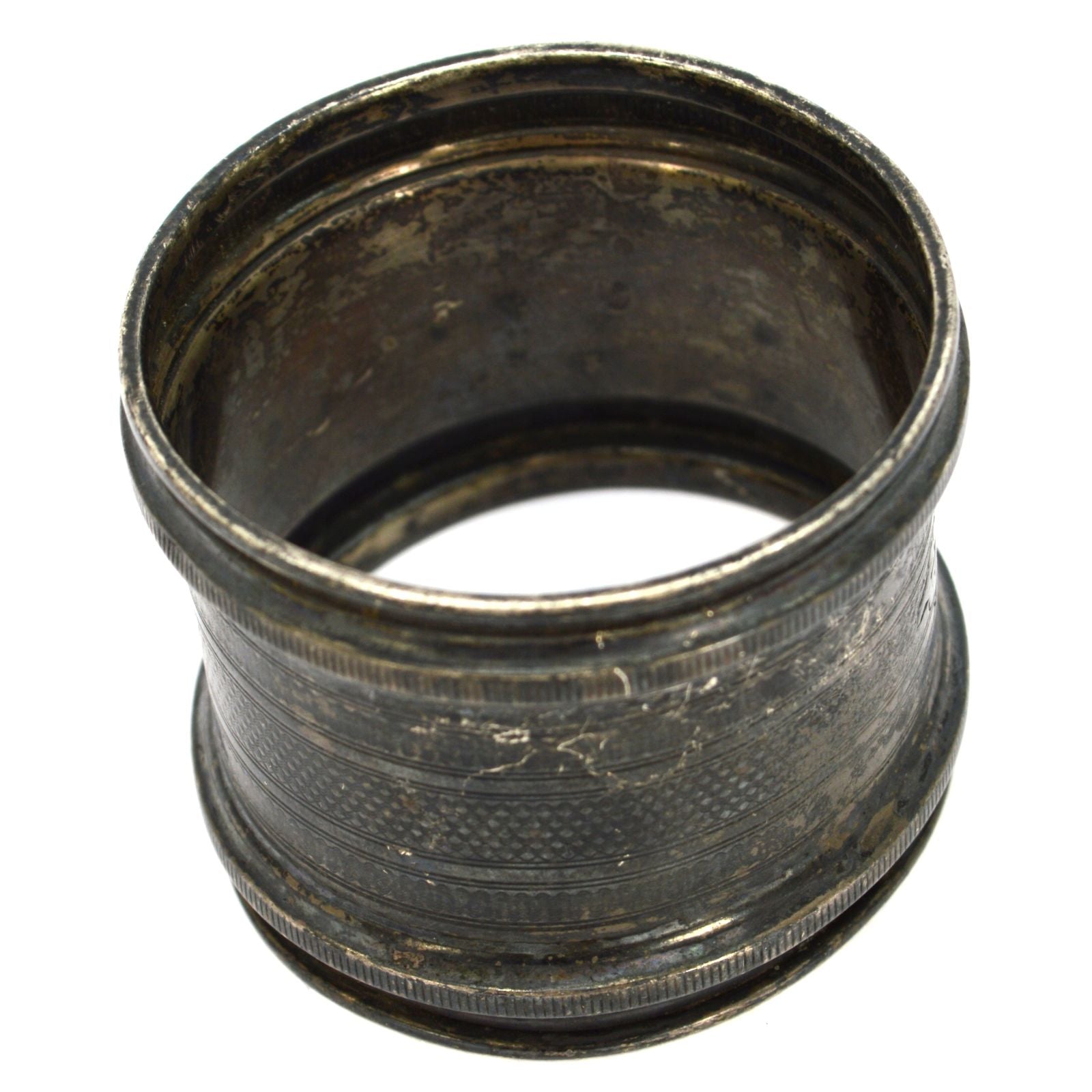 Antique Sterling Silver Napkin Ring - .925 Tested & Engraved 