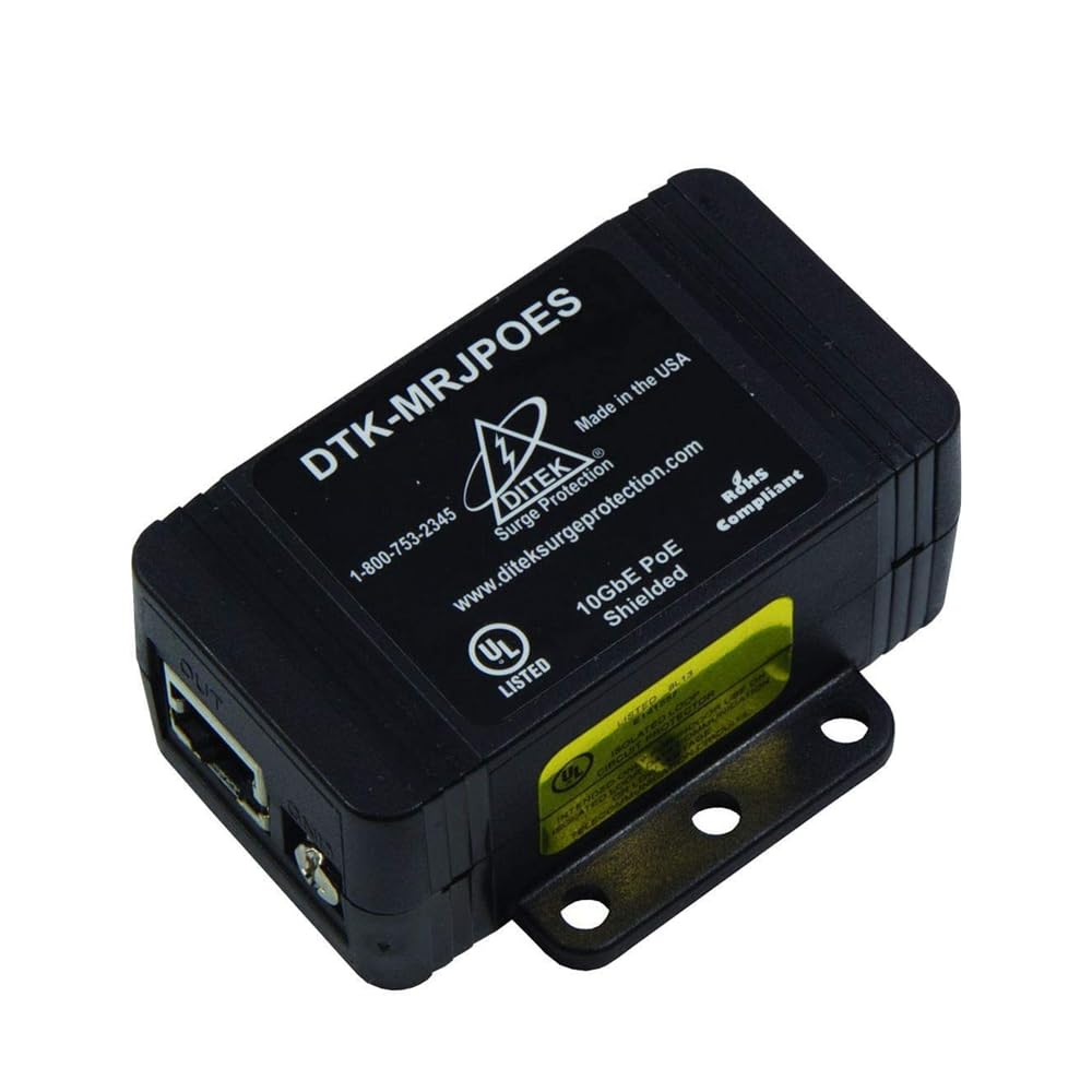 Power Over Ethernet (PoE) Surge Protector - Safeguard Your Network Devices from Voltage Spikes | Ideal for IP Cameras, VoIP Phones & Wireless Access Points