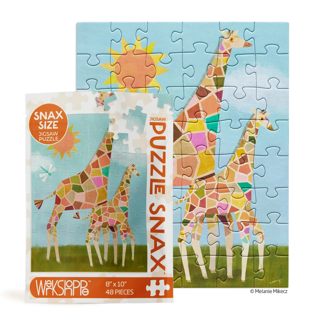 Sunshine Giraffes 48-Piece Kids Puzzle Snax - Fun Educational Animal Jigsaw Puzzle for Children Ages 3-5, Perfect for Birthday Gifts, Classroom Activities & Family Game Night