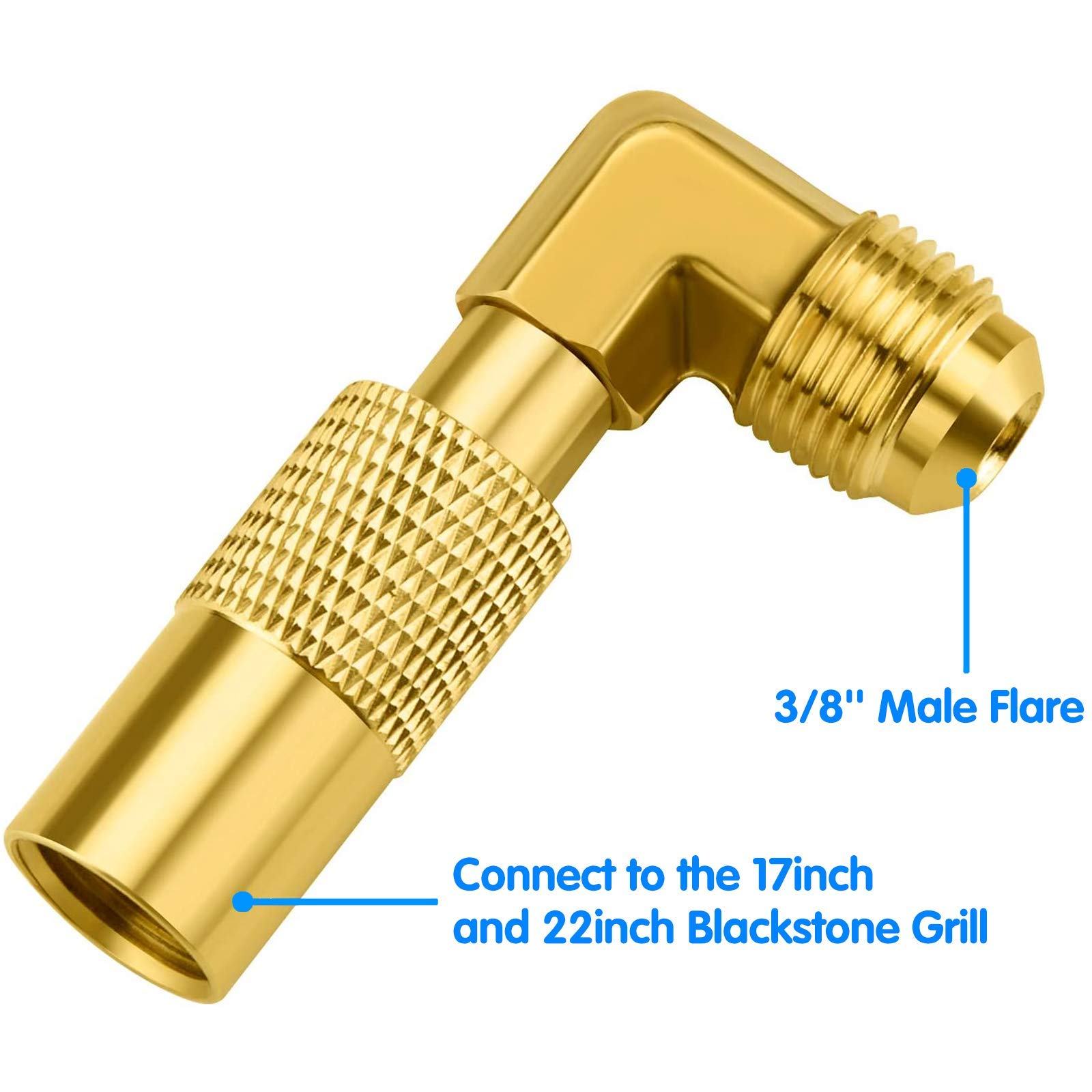 6FT Stainless Steel Braided Propane Hose with Regulator Adapter for Blackstone 17