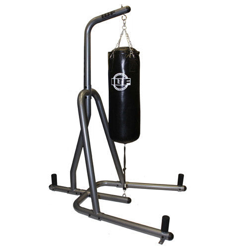 IBF Heavy Bag Stand - Adjustable Free Standing Punching Bag Stand for Boxing, MMA, Muay Thai - Perfect for Home Gym, Garage, or Backyard Training