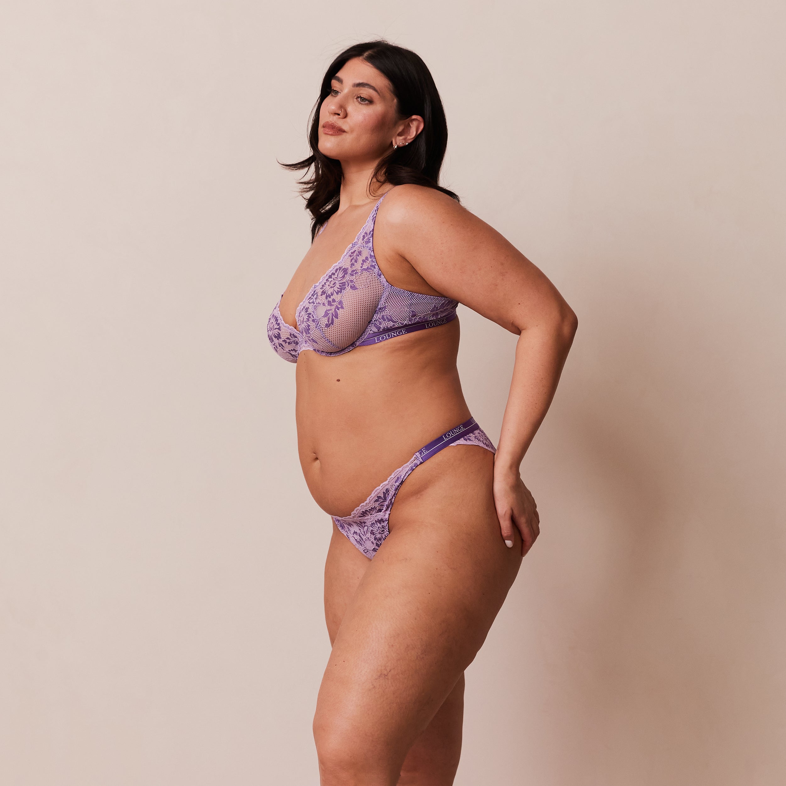Luxury Balcony Bra Purple - Comfortable & Sexy Lingerie for Women - Perfect for Date Night, Boudoir & Everyday Wear