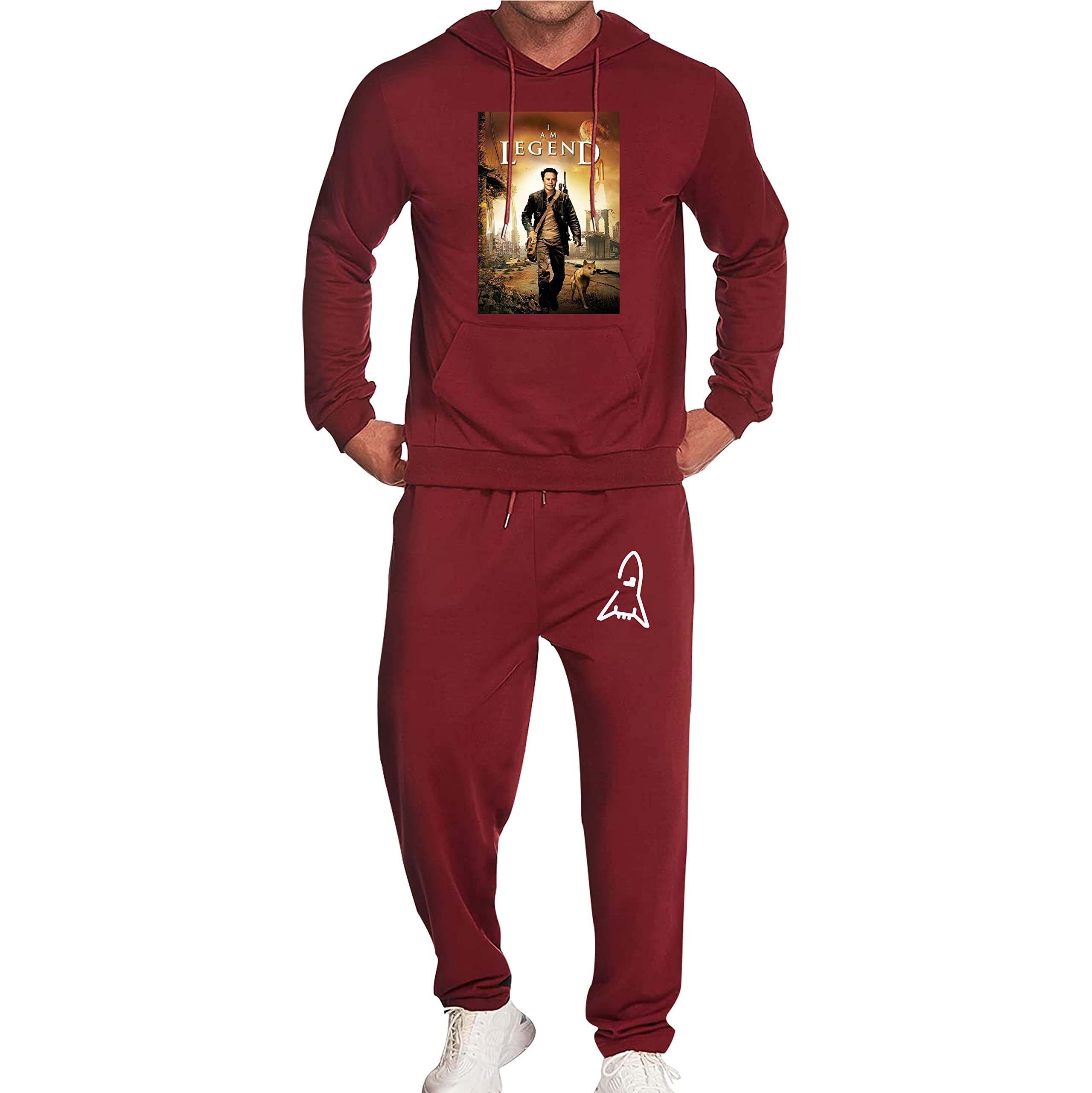 Men's Athletic Tracksuit Set - 2 Piece Casual Jogging Outfit for Running, Gym & Lounge Wear - Comfortable Sweatsuit for Men