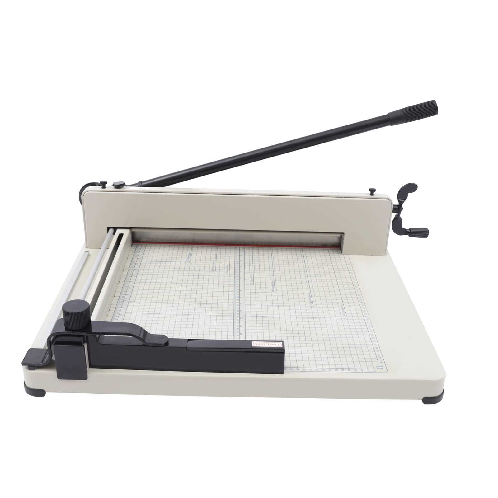 17 Inch Heavy Duty Guillotine Paper Cutter - A3 Paper Trimmer with 0.1-36mm Cutting Thickness for Cardstock, Fabric, PVC - Metal Base Office & School Paper Slicer - Perfect for Crafting, Scrapbooking & Office Document Cutting