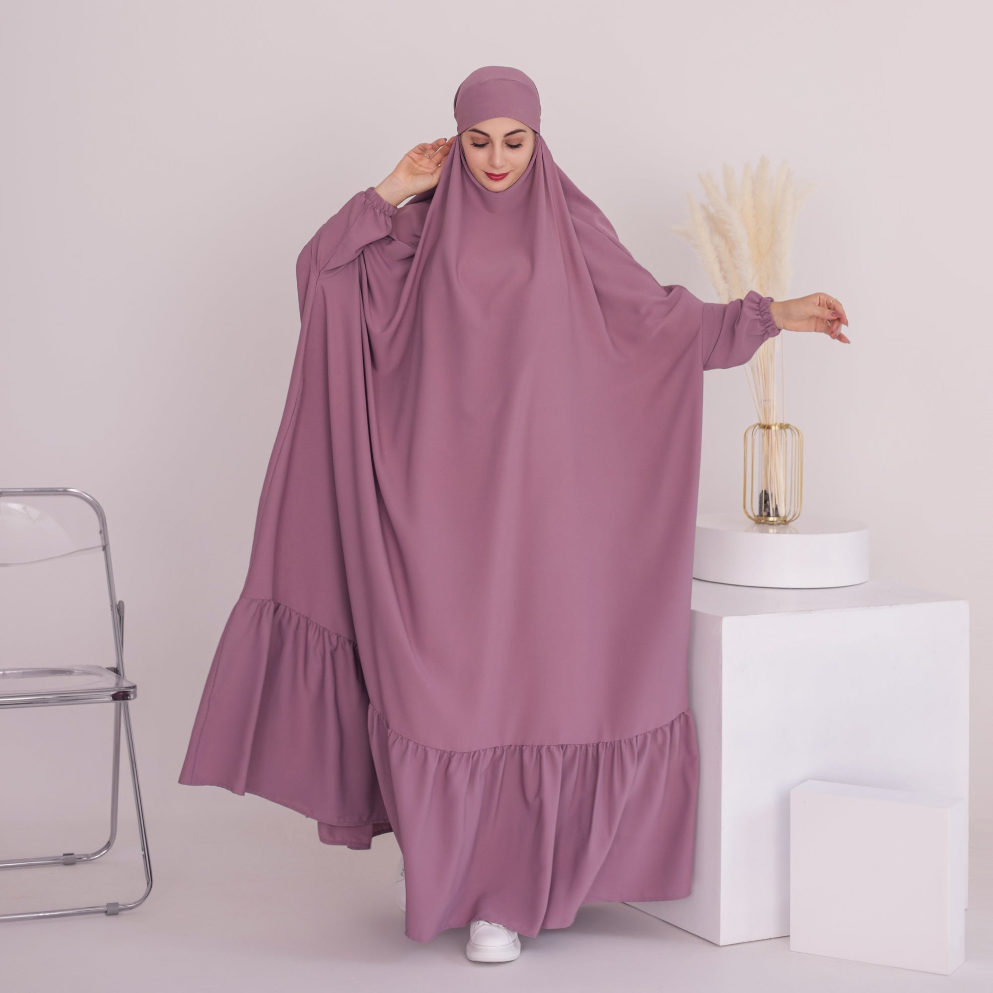 Anissa Jilbab Dust - Premium Muslim Hijab Scarf for Women - Perfect for Daily Wear, Prayer & Modest Fashion