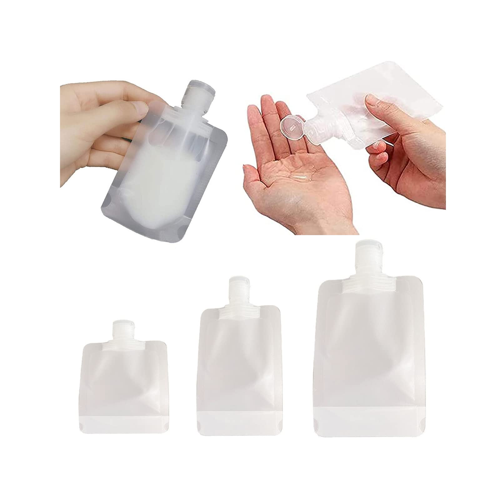 18-Piece Portable Travel Liquid Bags Set - 100ml Clear Plastic Empty Fluid Packing Pouches for Toiletries, Cosmetics & Liquids | TSA Compliant Travel Essentials for Airports & Vacations