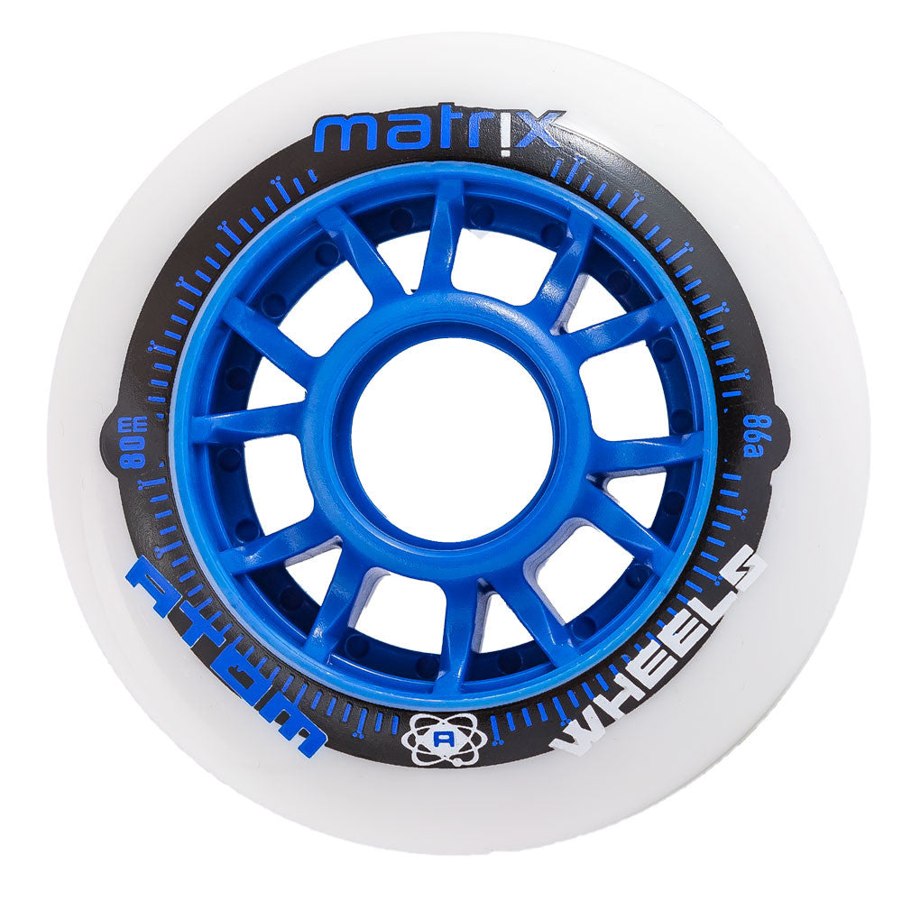 Atom Matrix 80mm Inline Speed Skate Wheels - High Performance Rollerblade Wheels for Racing & Outdoor Skating