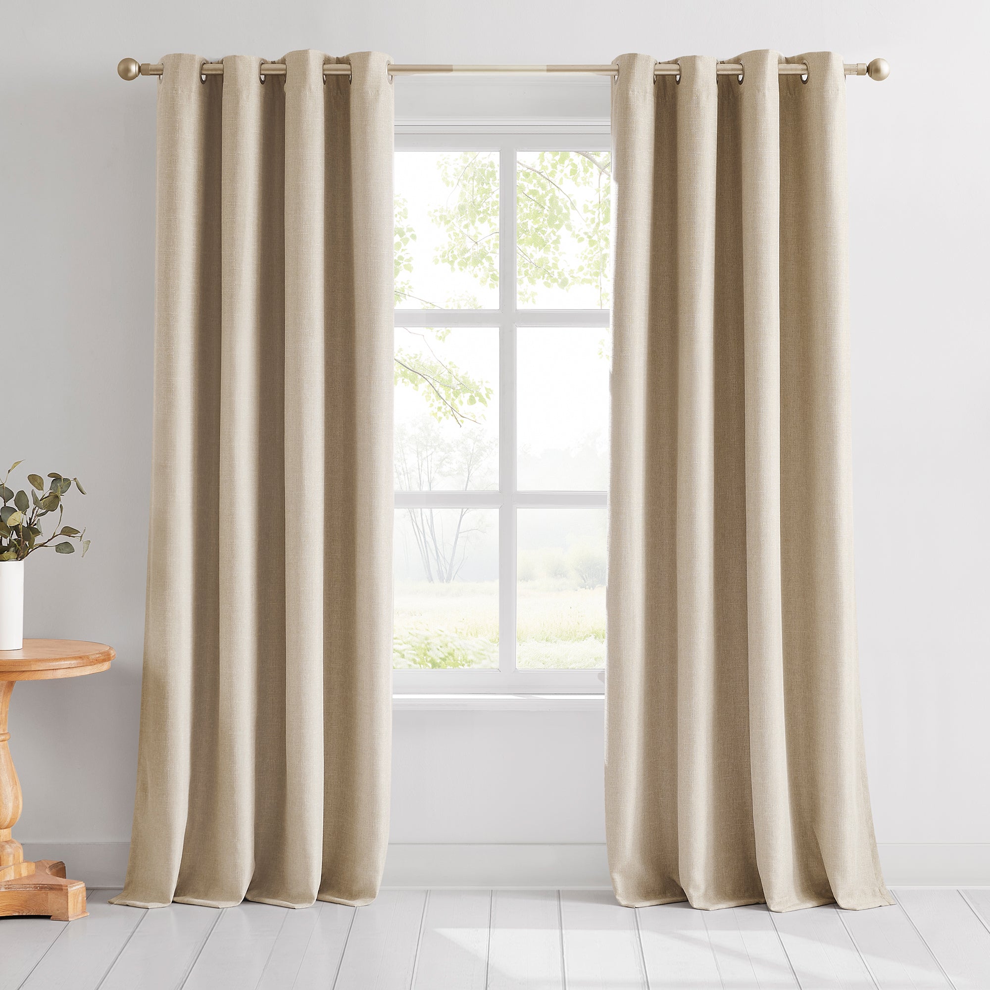 Meena Slub 100% Blackout Window Curtain Panels for Bedroom & Living Room - Thermal Insulated Light Blocking Drapes for Better Sleep & Privacy