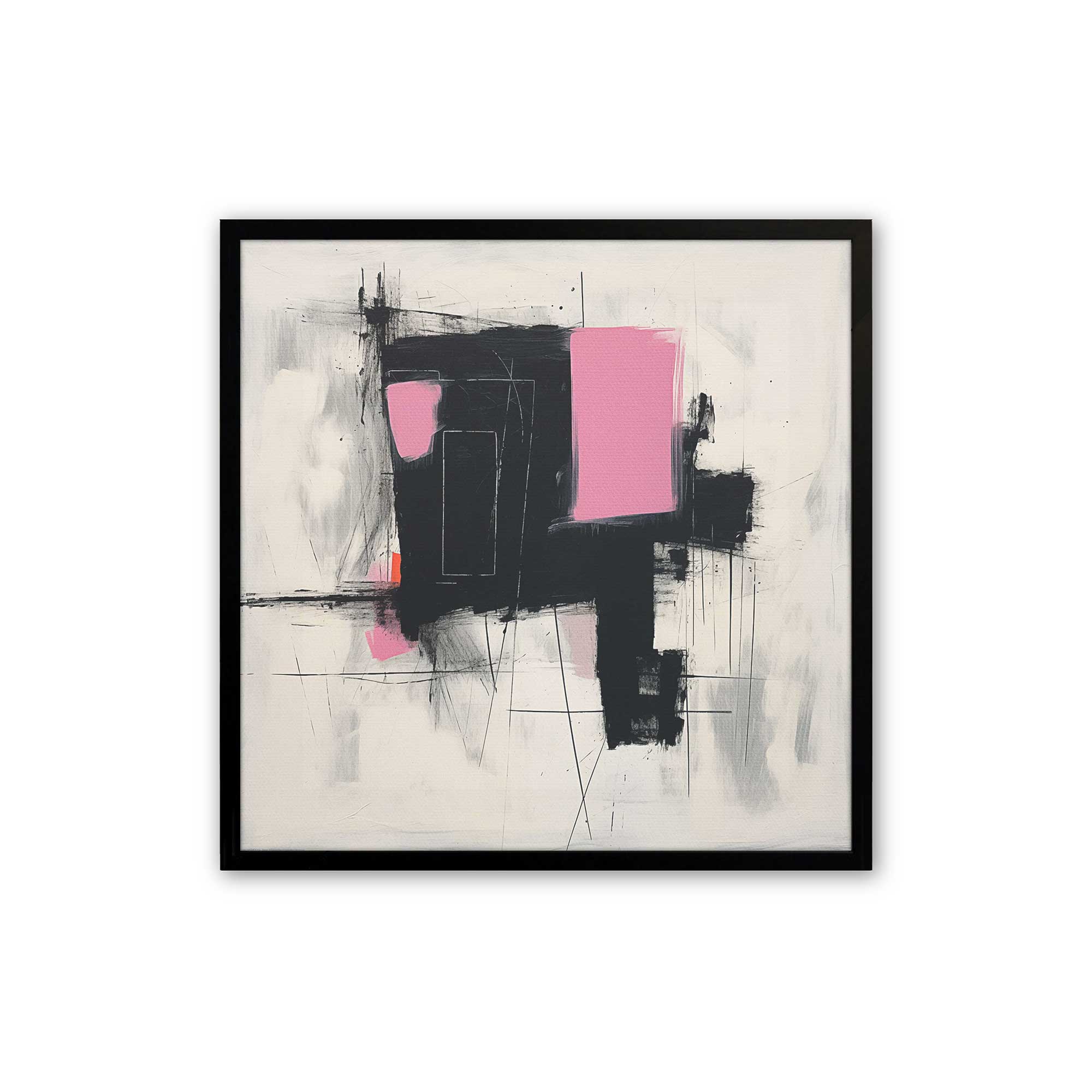 Graphite Pink Fusion v1 Print Square Scarf - Stylish Women's Fashion Accessory for Casual Outfits, Office Wear & Special Occasions