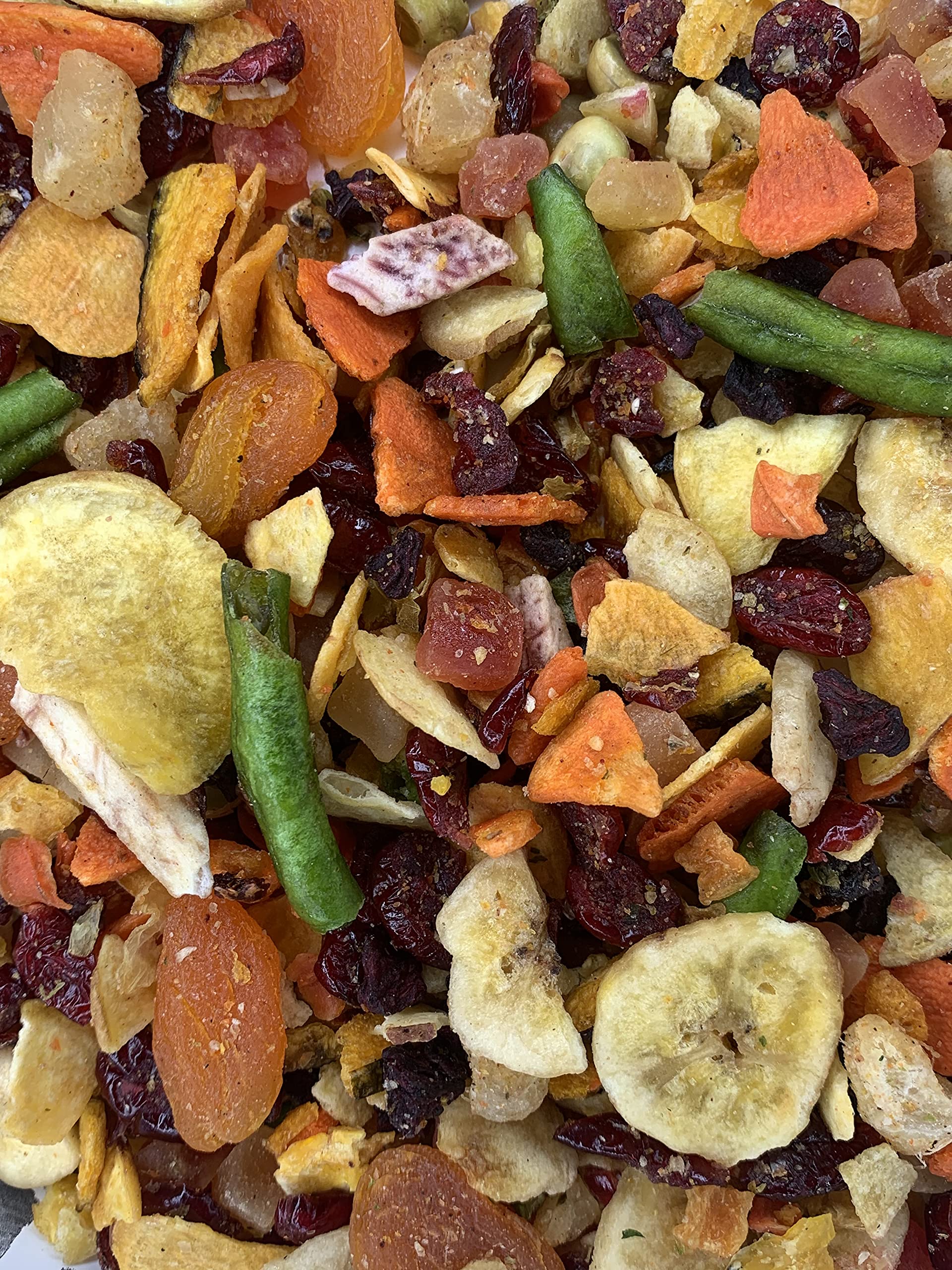 VL Goldenfeast Veggie Fruit Crunch Treat Mix for Birds - 15 lb Bag - Healthy Snack for Parrots, Cockatiels & Conures - Perfect for Training & Foraging Enrichment