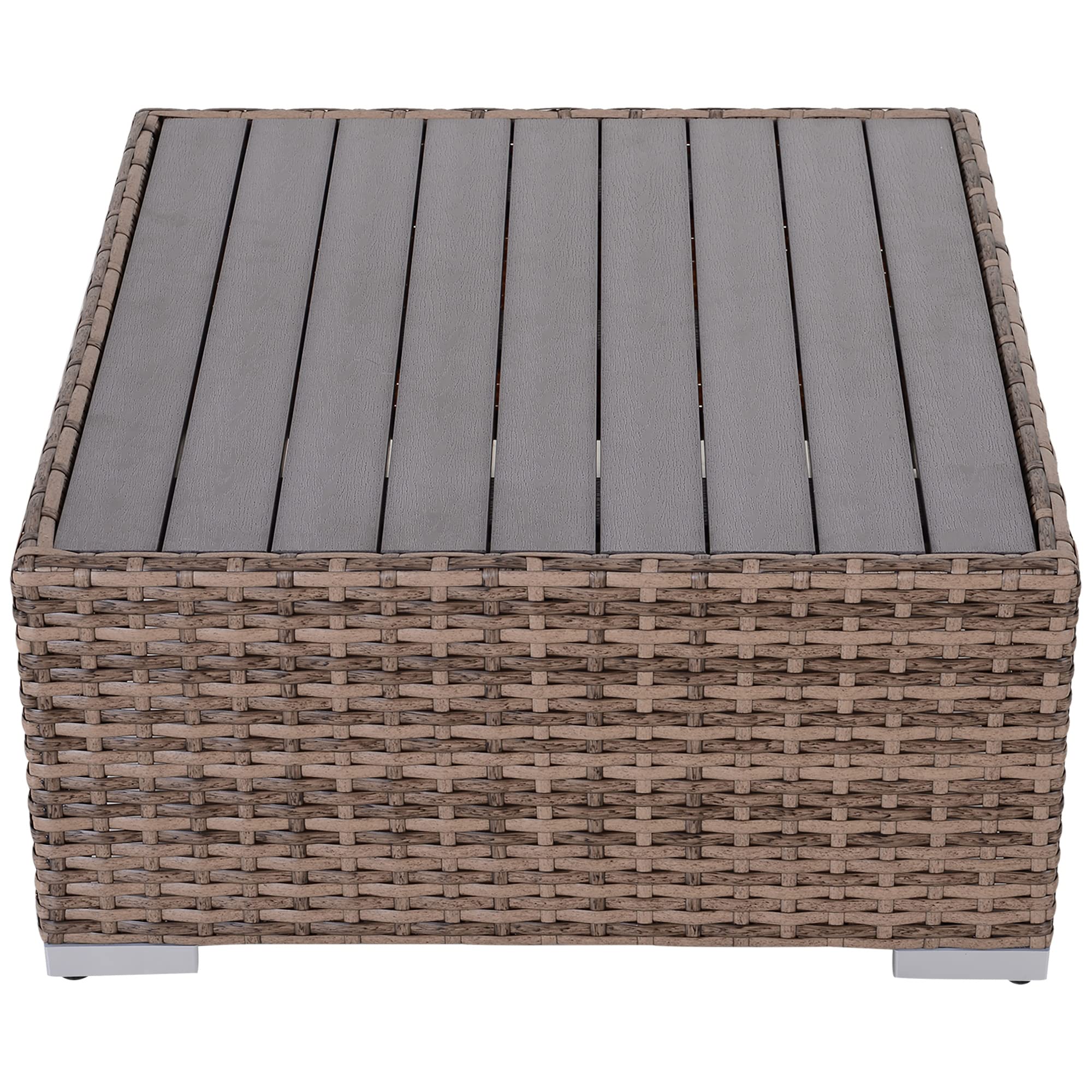 Outsunny 7-Piece Patio Furniture Set, All-Weather PE Rattan Outdoor Sectional Sofa with Cushions & Coffee Table - Perfect for Backyard, Garden, Poolside, and Patio Relaxation