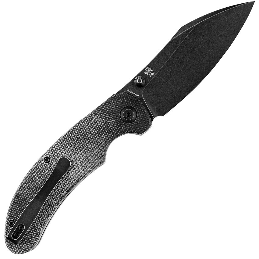 Kansept Nesstreet K1039A2 Folding Pocket Knife - CPM S35VN Steel Blade, Black Micarta Handle - EDC, Camping, Outdoor Survival Gear
