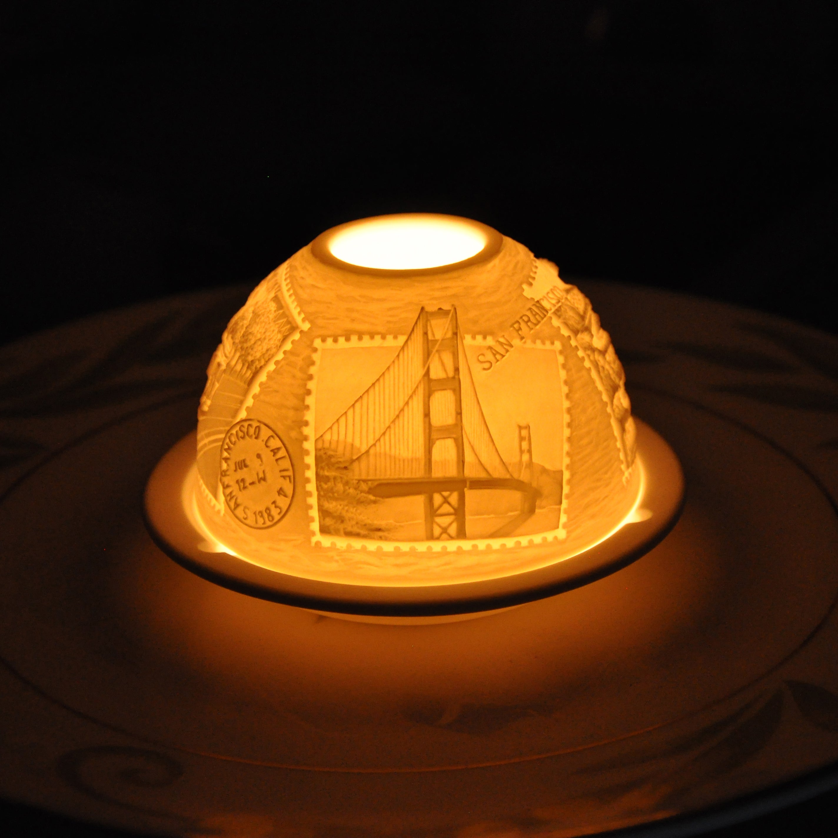Handmade San Francisco Porcelain Votive Candle Holder - Elegant Home Decor for Weddings, Parties & Romantic Ambiance