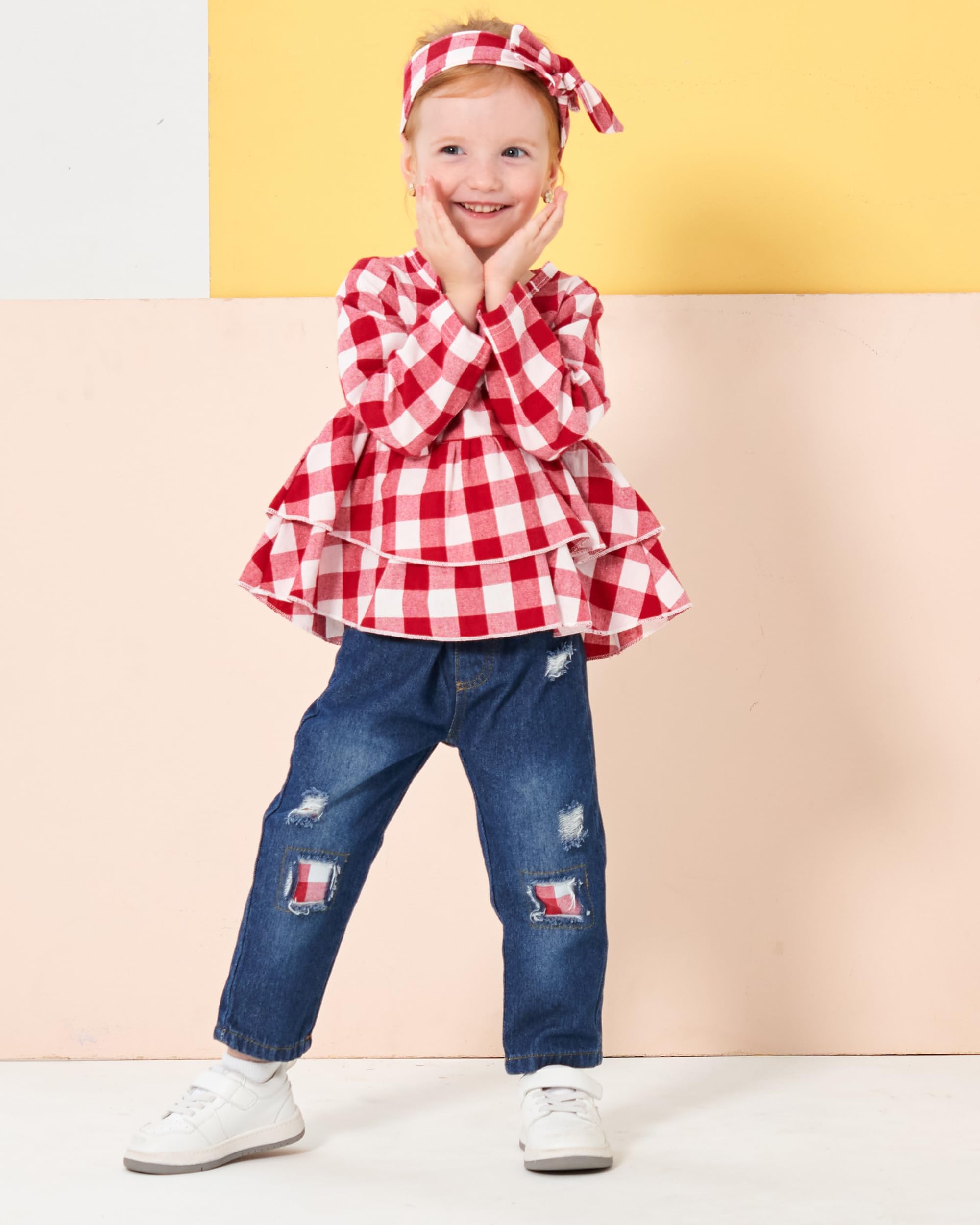 Adorable Baby Girl Clothes Set - Toddler & Infant Outfits with Cute Jeans Pants | Perfect for Playdates, Parties & Photo Shoots