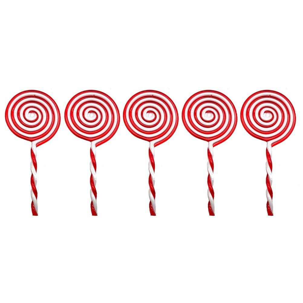 Festive Christmas Lollipop Ornaments Set - 12 Pack Fake Plastic Candy Cane Decorations for Holiday Tree, Winter Party & Wedding Decorations | Perfect for Xmas Decor, Birthday Celebrations & Festive Home Styling