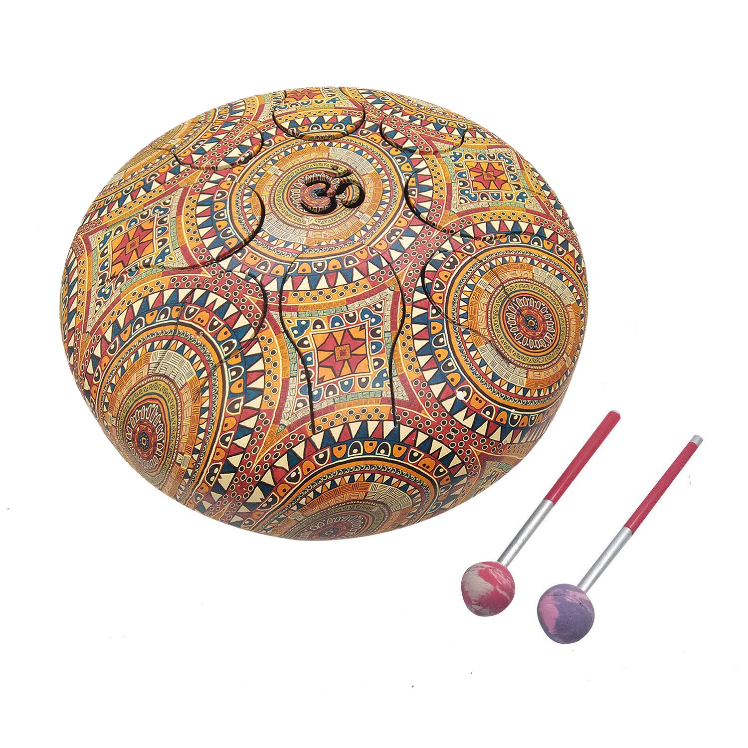 9-Inch Multicolor Hand Tongue Drum with Carry Bag & 2 Mallets - Perfect for Meditation, Music Therapy, and Relaxation at Home or Outdoor Gatherings