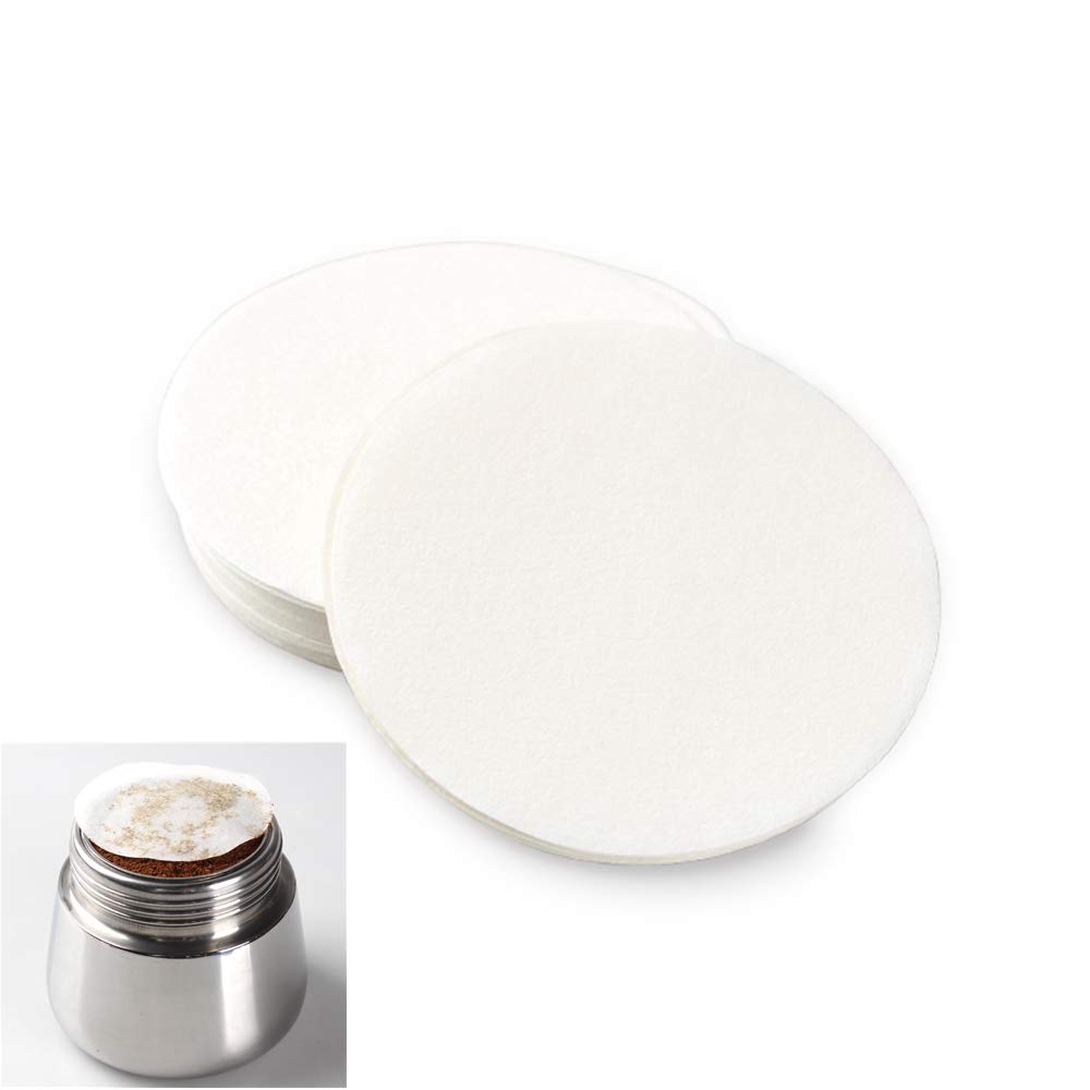 100 Pcs 60mm Coffee Paper Filters - Compatible with Drip Coffee Makers, Pour Over & Cone Brewers - Biodegradable & Unbleached for Eco-Friendly Home & Office Coffee Brewing