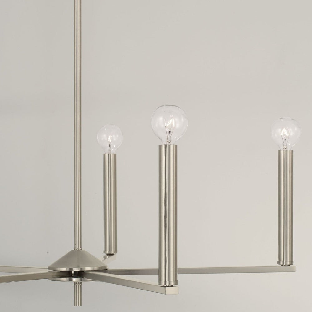 Finley Chandelier - Elegant Crystal Ceiling Light Fixture for Dining Room, Living Room & Bedroom | Modern Luxury Lighting for Home Decor | Dimmable LED Chandelier with Adjustable Height