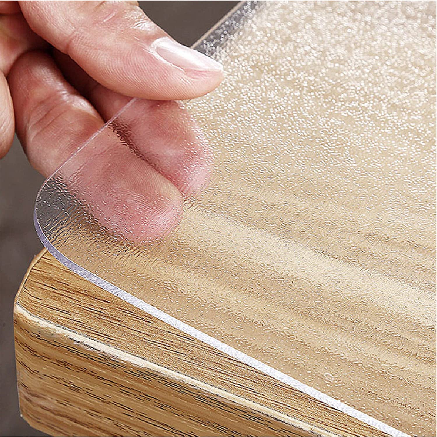 Royhom 2mm Thick Frosted Plastic Table Cover Protector - 60 x 36 Inch Waterproof & Oil-Proof Dining Table Protector for Kitchen, Restaurant, and Home Use