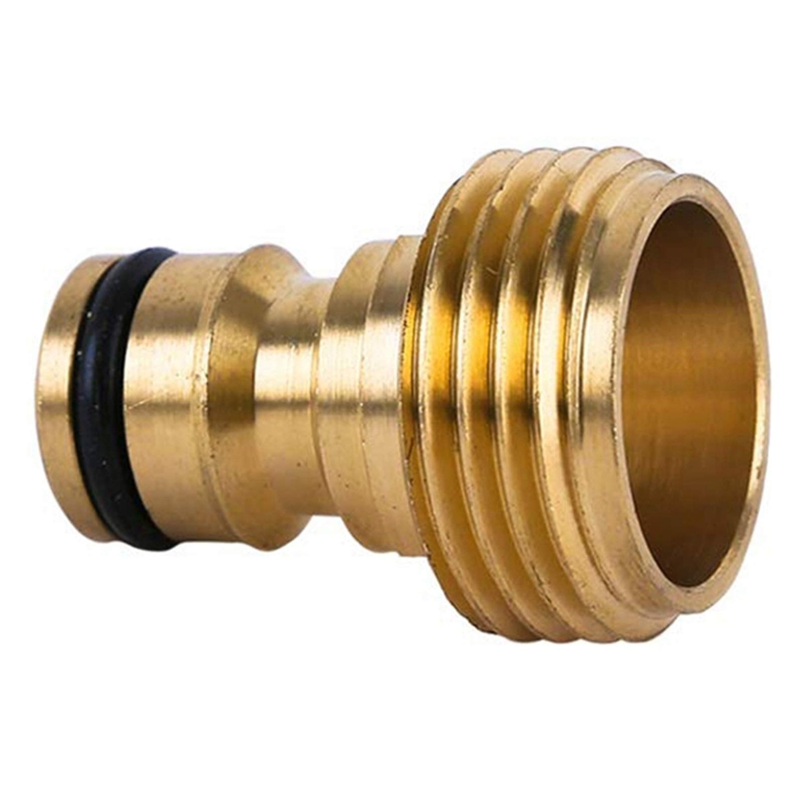 **3-Pack Solid Brass Garden Hose Quick Connect Fittings - 3/4 Inch GHT, Heavy-Duty & Corrosion-Resistant for Outdoor Watering, Irrigation & Car Washing**