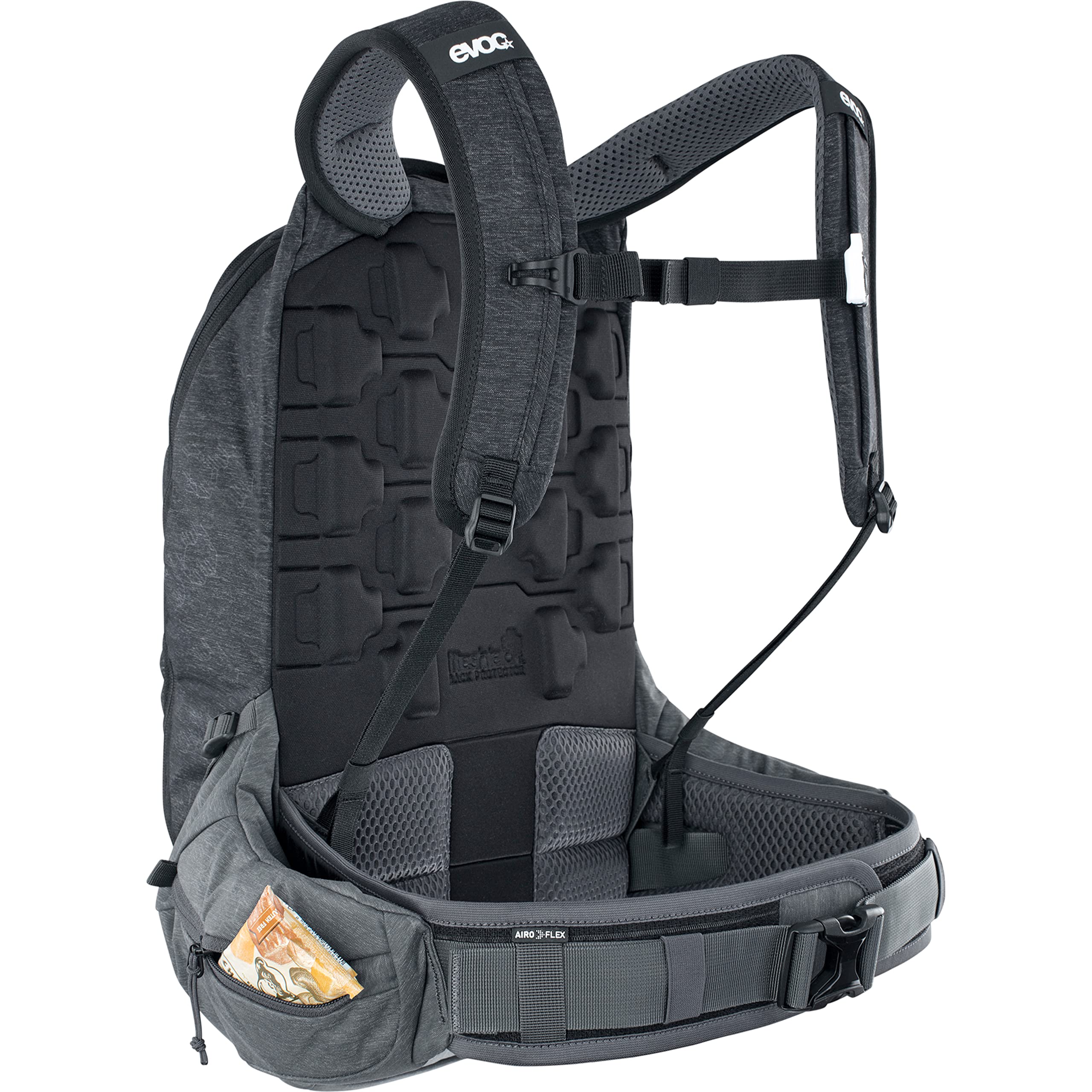 EVOC Rucksack Backpack - Large to X-Large Hiking & Travel Backpack for Men & Women - Durable Water-Resistant Black/Carbon Grey Design - Perfect for Outdoor Adventures, Camping & Daily Commute