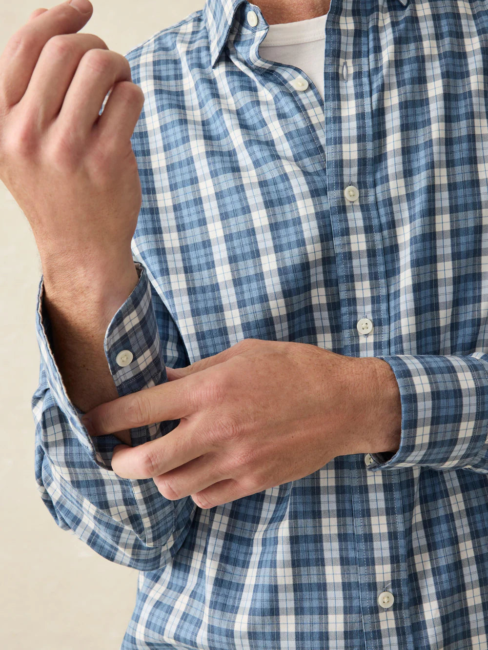 FAHERTY Long Sleeve Solid Movement Shirt for Men - Comfortable Casual Wear for Outdoor Activities and Travel