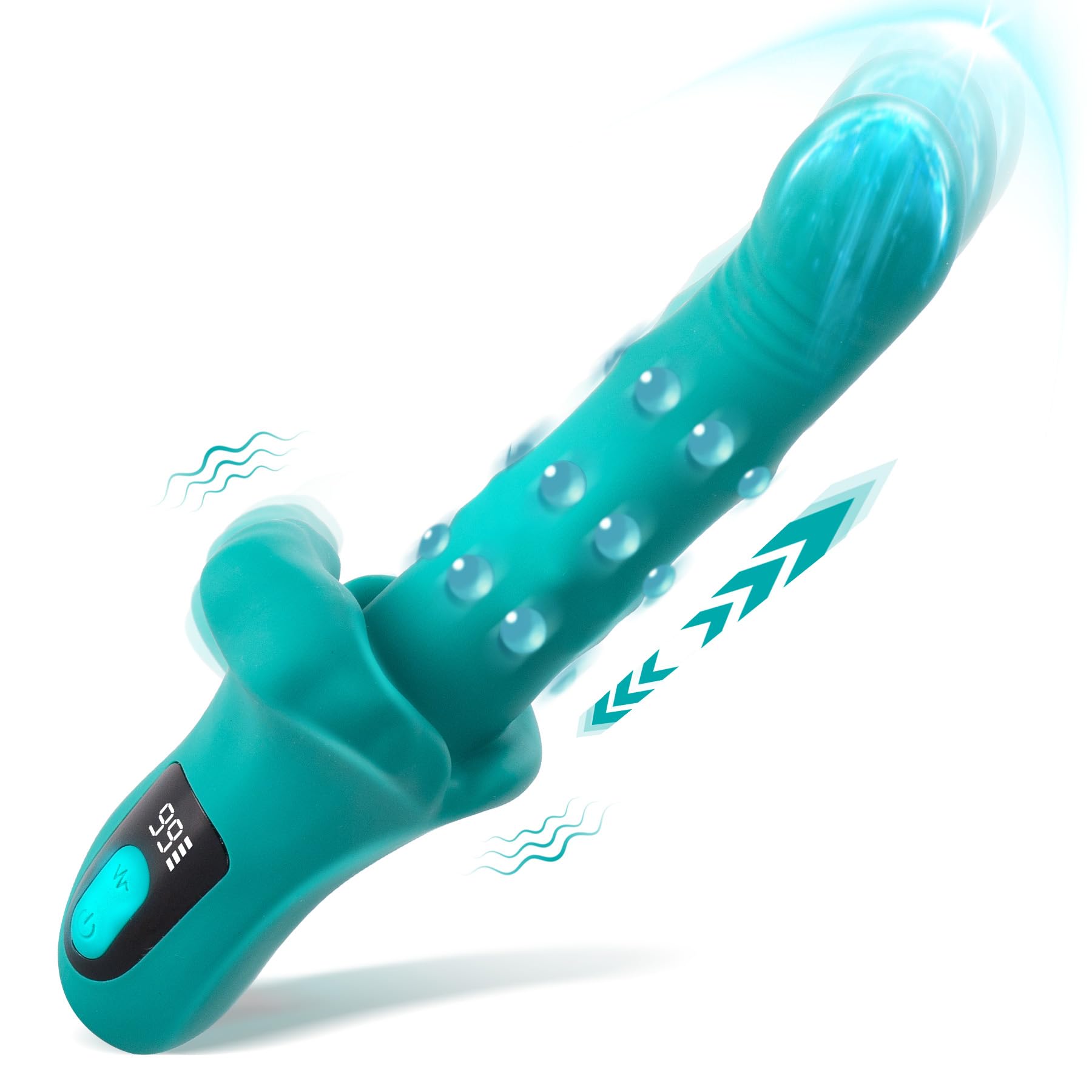 Premium G-Spot & Clitoral Vibrator with 9 Thrusting, 9 Vibrating & 9 Swing Modes - Rabbit Dildo for Women, Anal & Nipple Stimulation - Adult Sex Toy with LCD Display - Perfect for Couples Play & Solo Pleasure