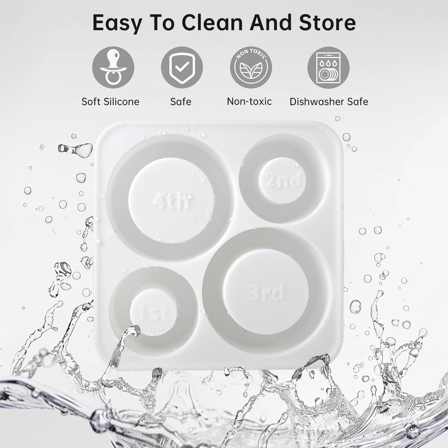 Stanley Cup Ice Mold - 4 Pack Silicone Hollow Cylinder Ice Cube Trays with Lid & Bin for 20oz 30oz 40oz Tumblers | Perfect for Freezer, Cocktails, Iced Coffee, Whiskey & Cold Drinks (White) - Party Essentials & Home Bar Accessories