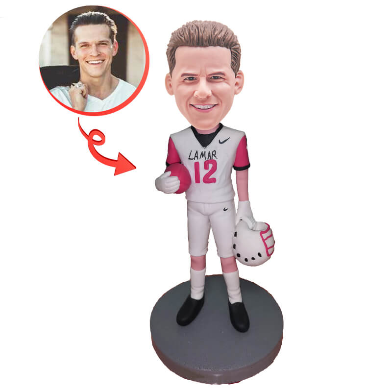Custom NFL Player Bobblehead - Personalized Sports Collectible for Fans, Gifts & Home Decor - Perfect for Game Day, Office Display & Memorabilia Collections