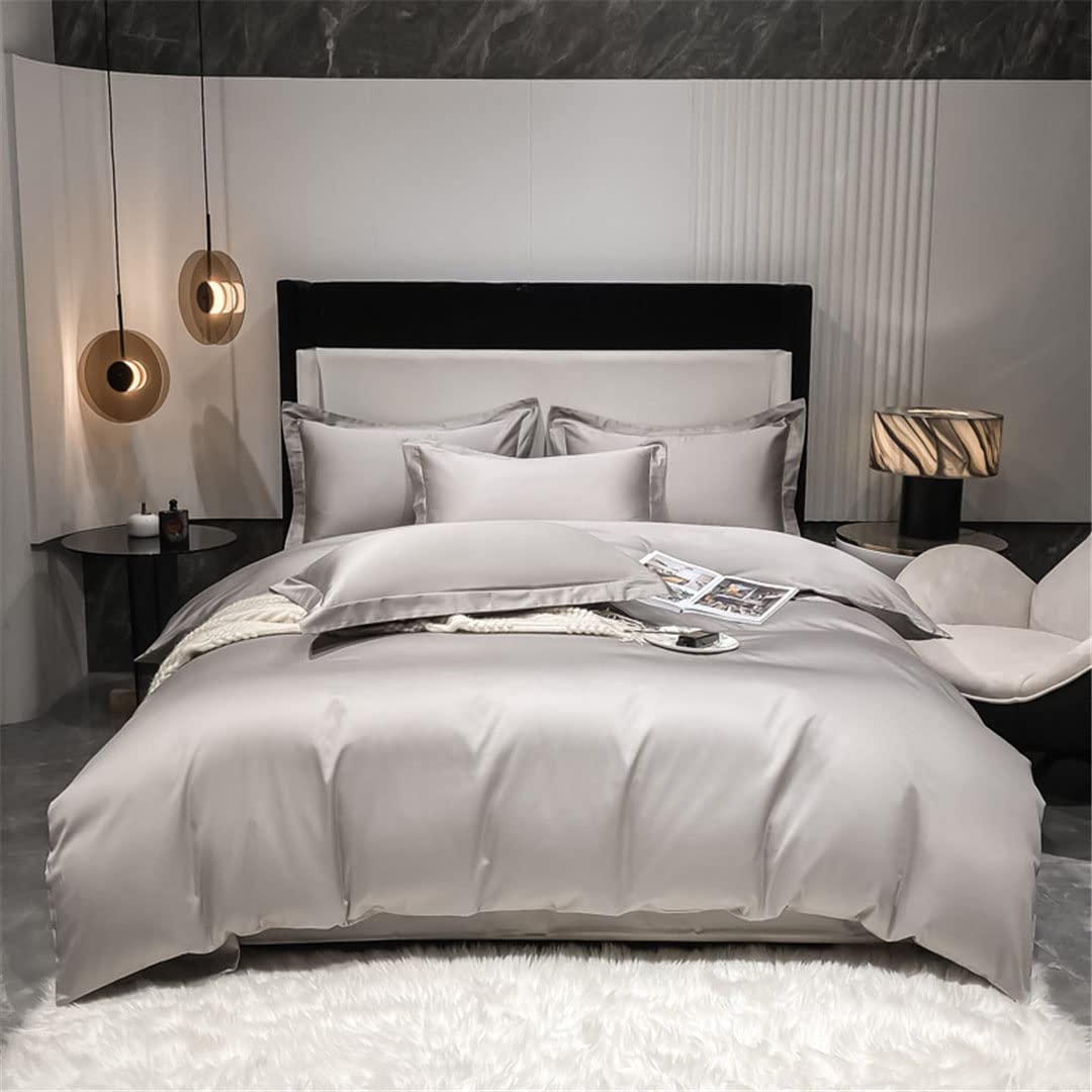 Premium 100% Cotton Duvet Cover Set - 3 Piece Luxury Bedding with Pillowcases for Single, Double, Queen & King Size Beds - Soft Breathable Bed Sheets for Hotel Style Comfort at Home