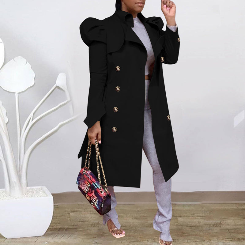 Stylish Women's Long Trench Coat in Multiple Colors - Perfect for Fall Fashion, Office Wear & Outdoor Activities