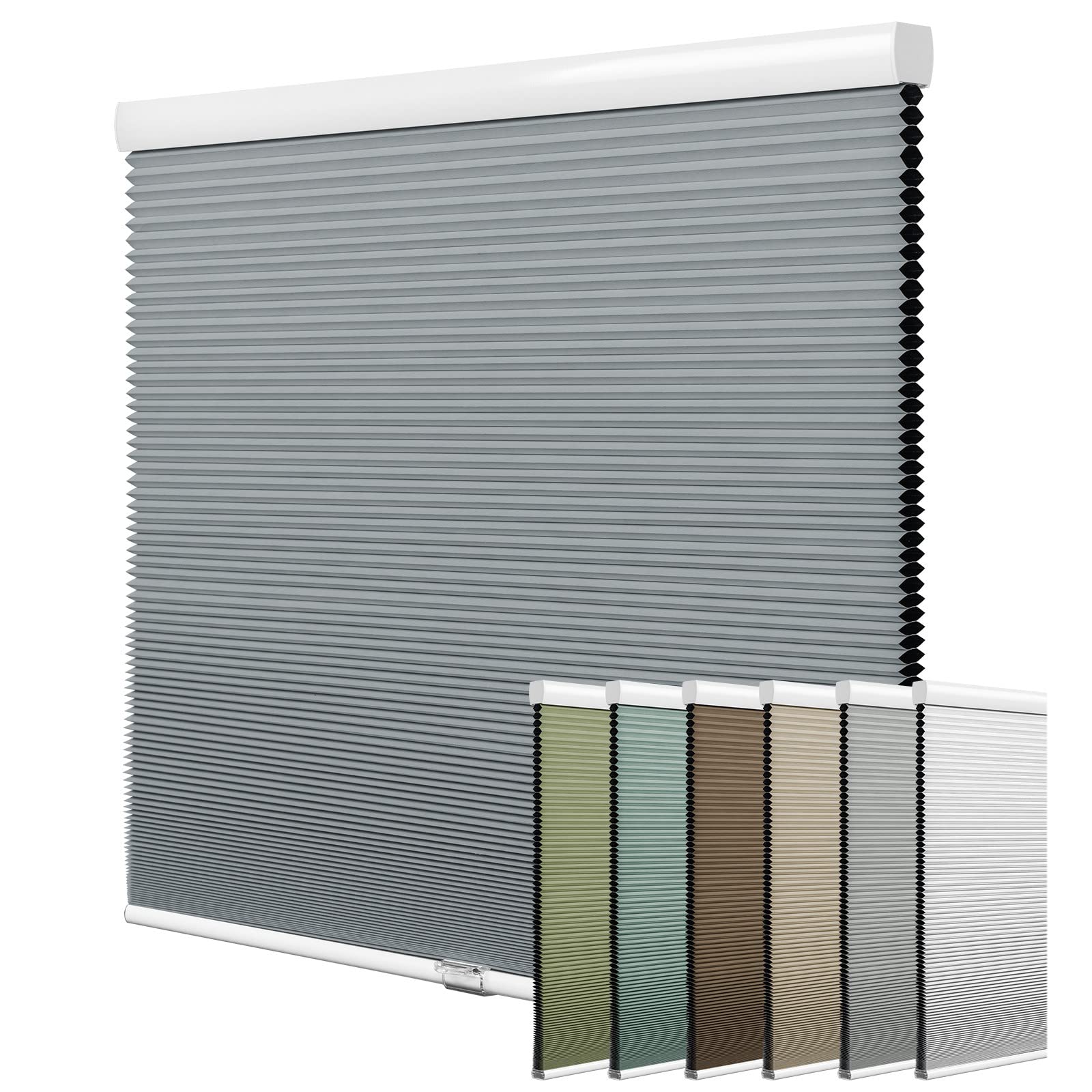 Custom Cut to Size Keego Blackout Cordless Window Cellular Shades - Noise Cancelling Honeycomb Blinds for Home, Kitchen, Bedroom & Office (38