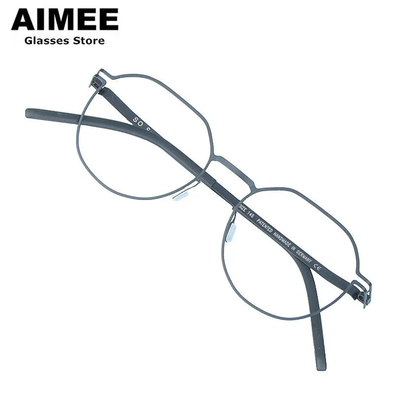 Aimee Women's Full Rim Flat Top Polygon Steel Eyeglasses Frame 13649 | Trendy Geometric Glasses for Women | Perfect for Work, Reading & Fashion Accessories